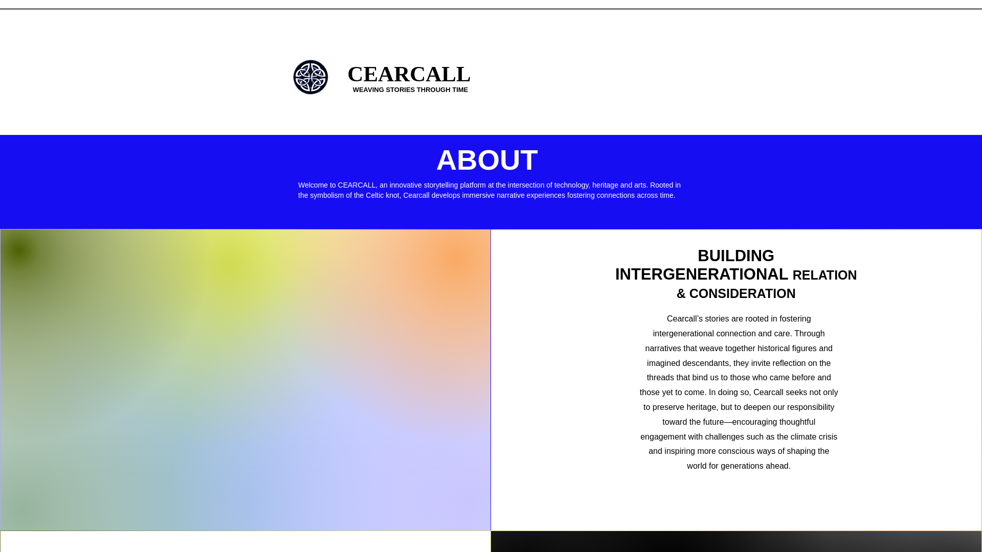 website screenshot of https://cearcallstories.co.uk/