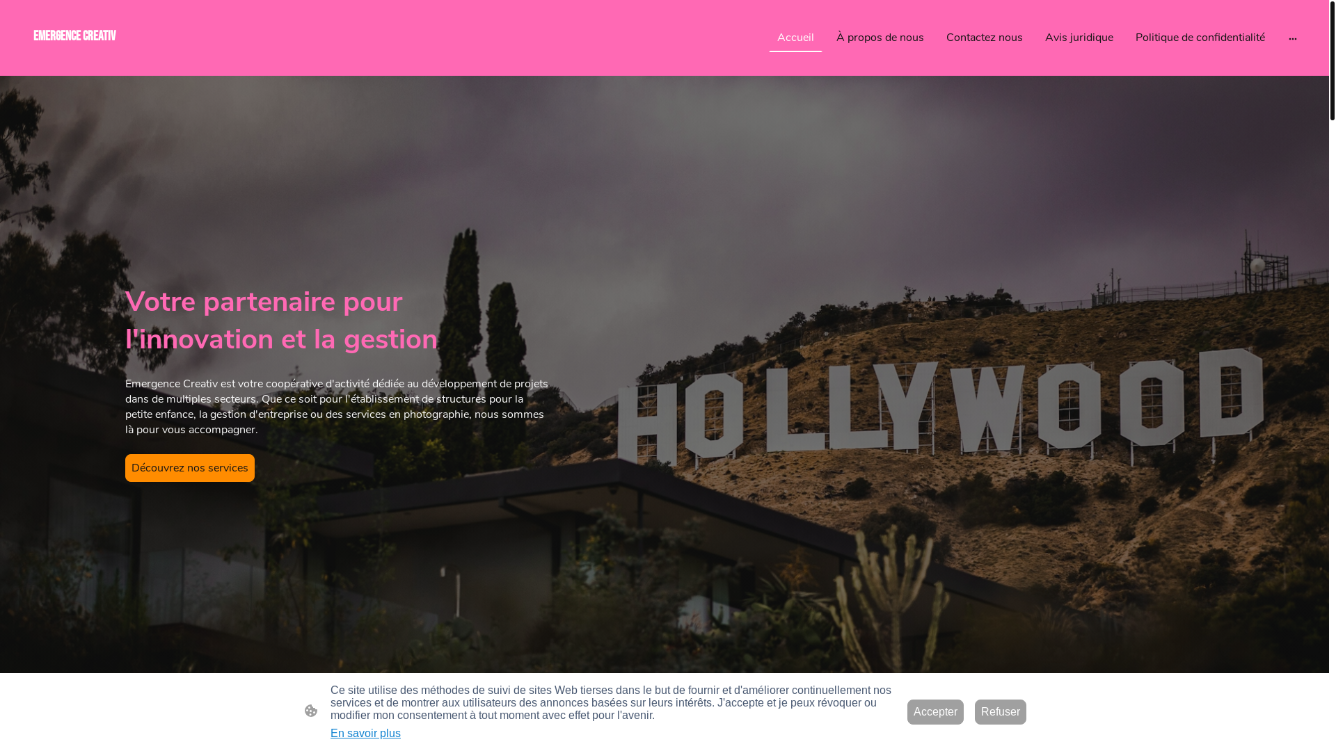 website screenshot of https://emergencecreativ.com/