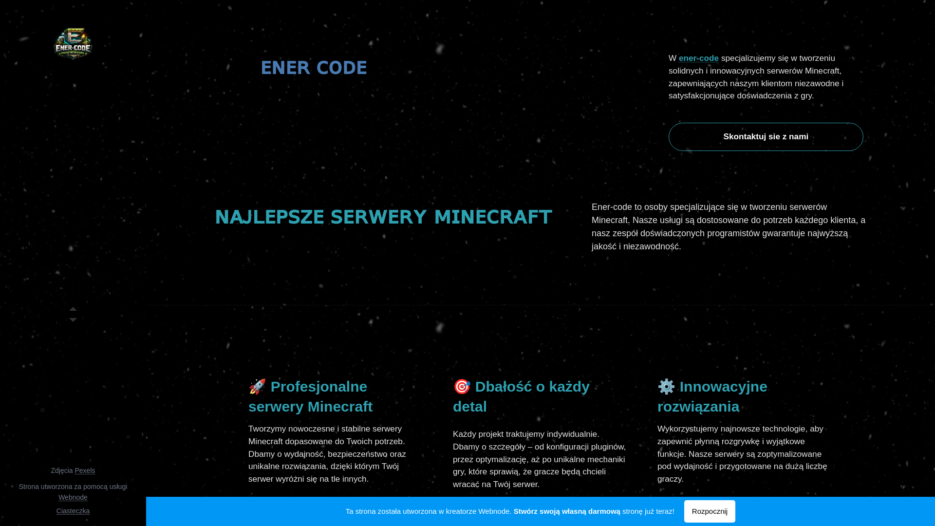 website screenshot of https://ener-code.pl/