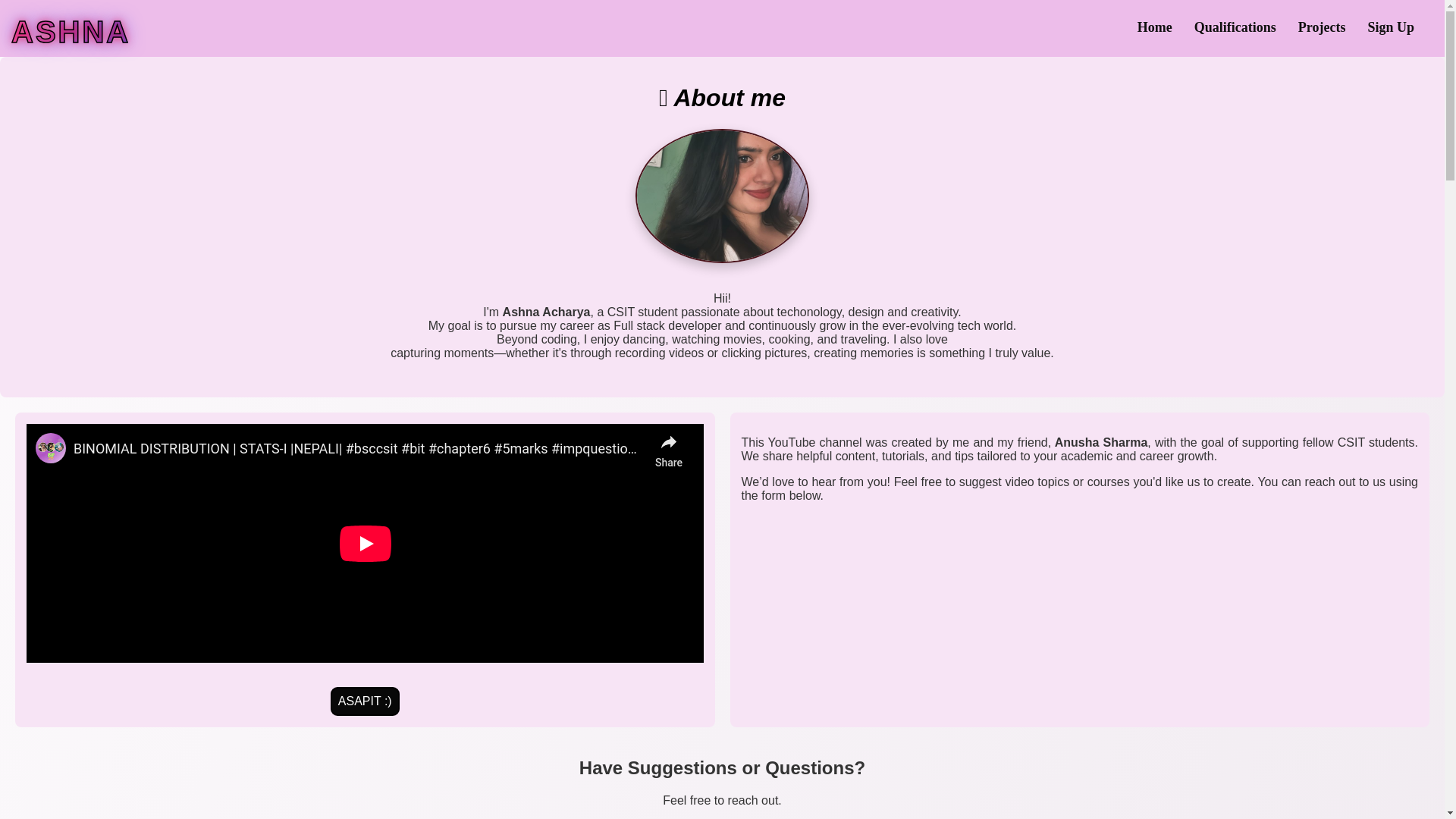 website screenshot of https://ashnaa.pages.dev/