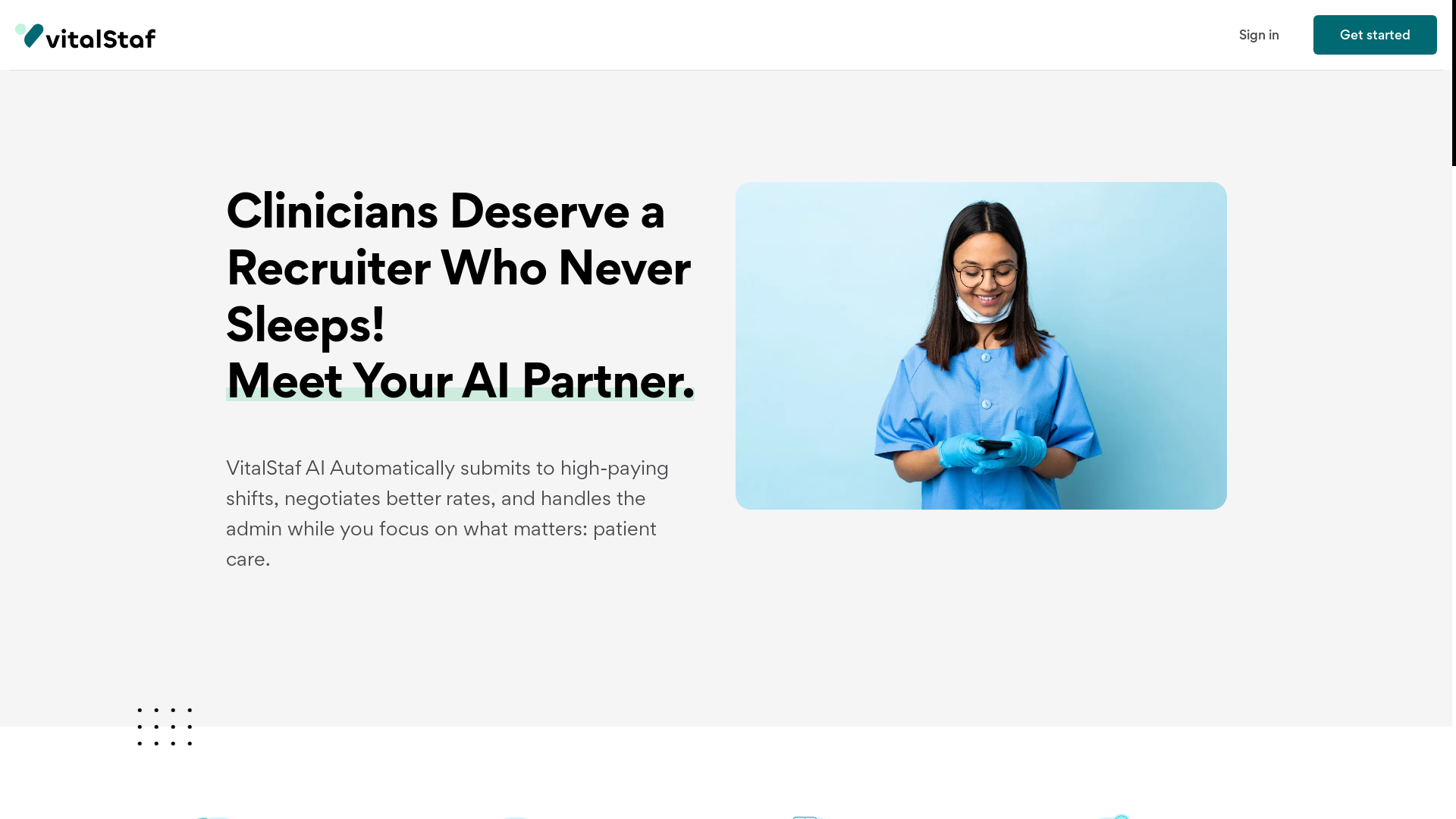 website screenshot of https://vitalstaf-landing.pages.dev/