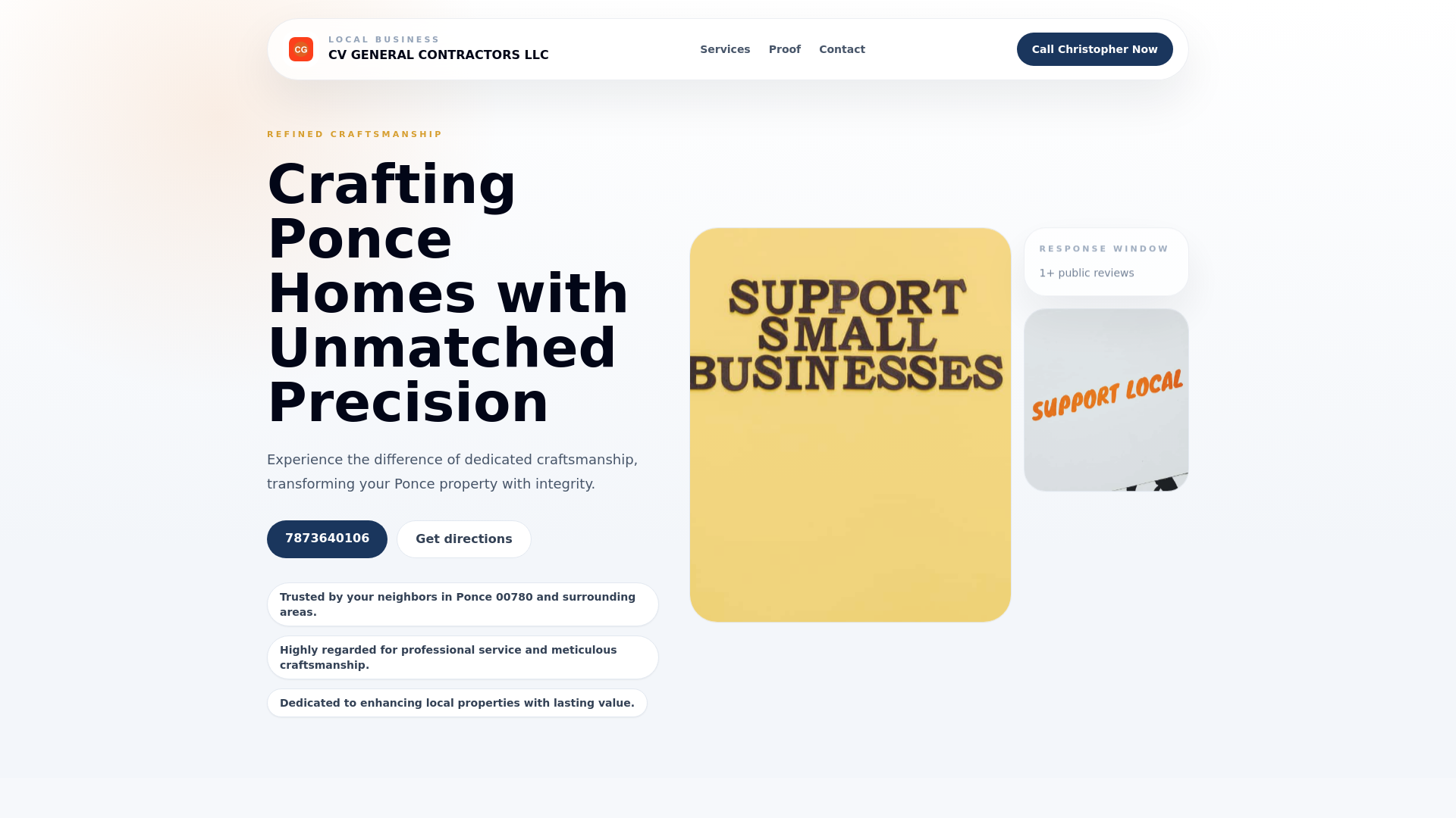 website screenshot of https://cv-general-contractors-llc-lead-demo.pages.dev/