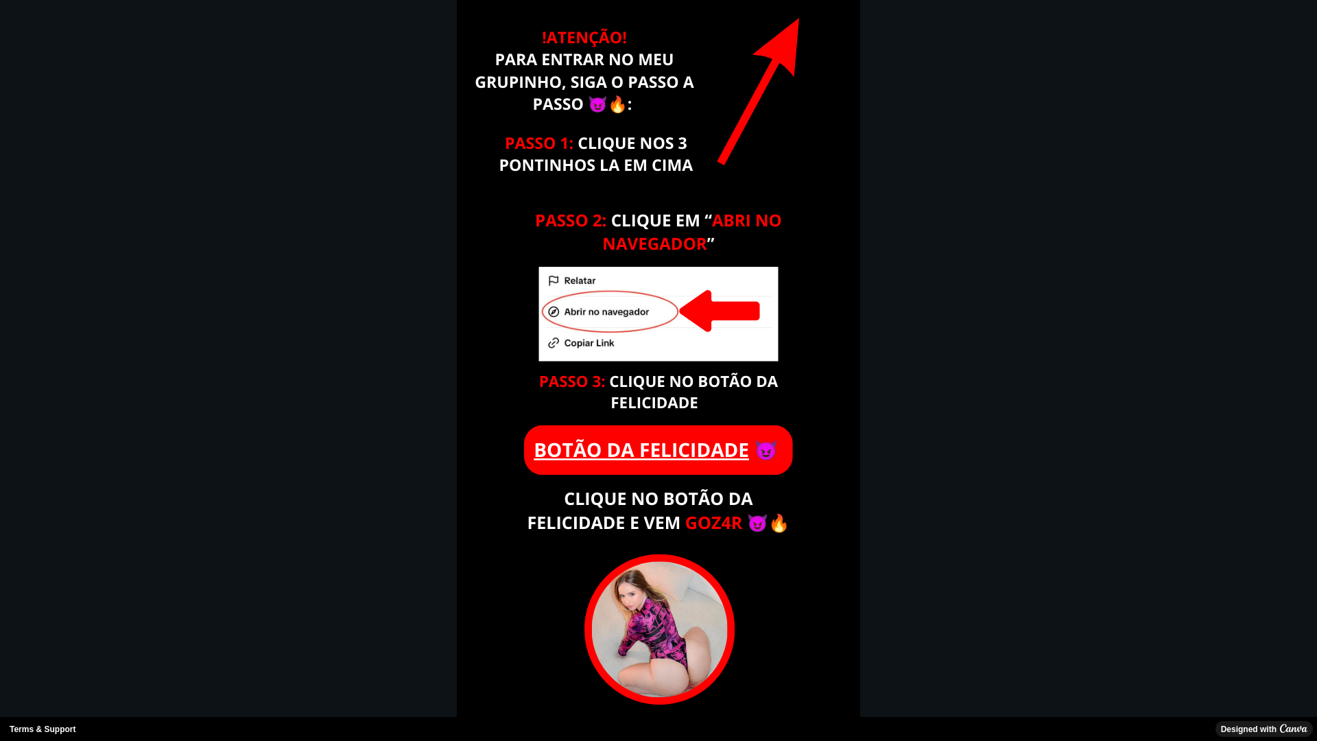 website screenshot of https://cassiegrupinho.my.canva.site/grupovip