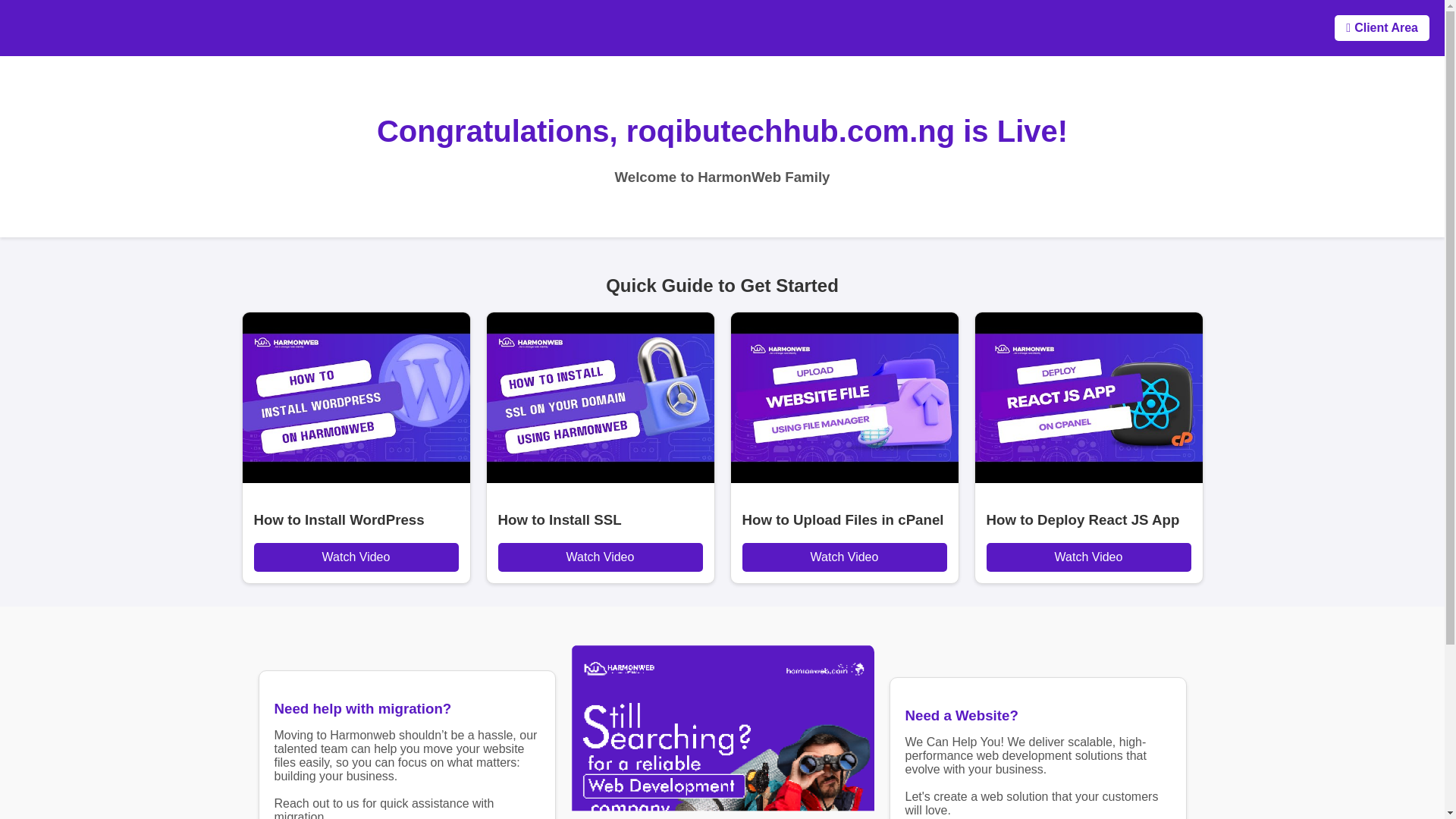 website screenshot of https://roqibutechhub.com.ng/