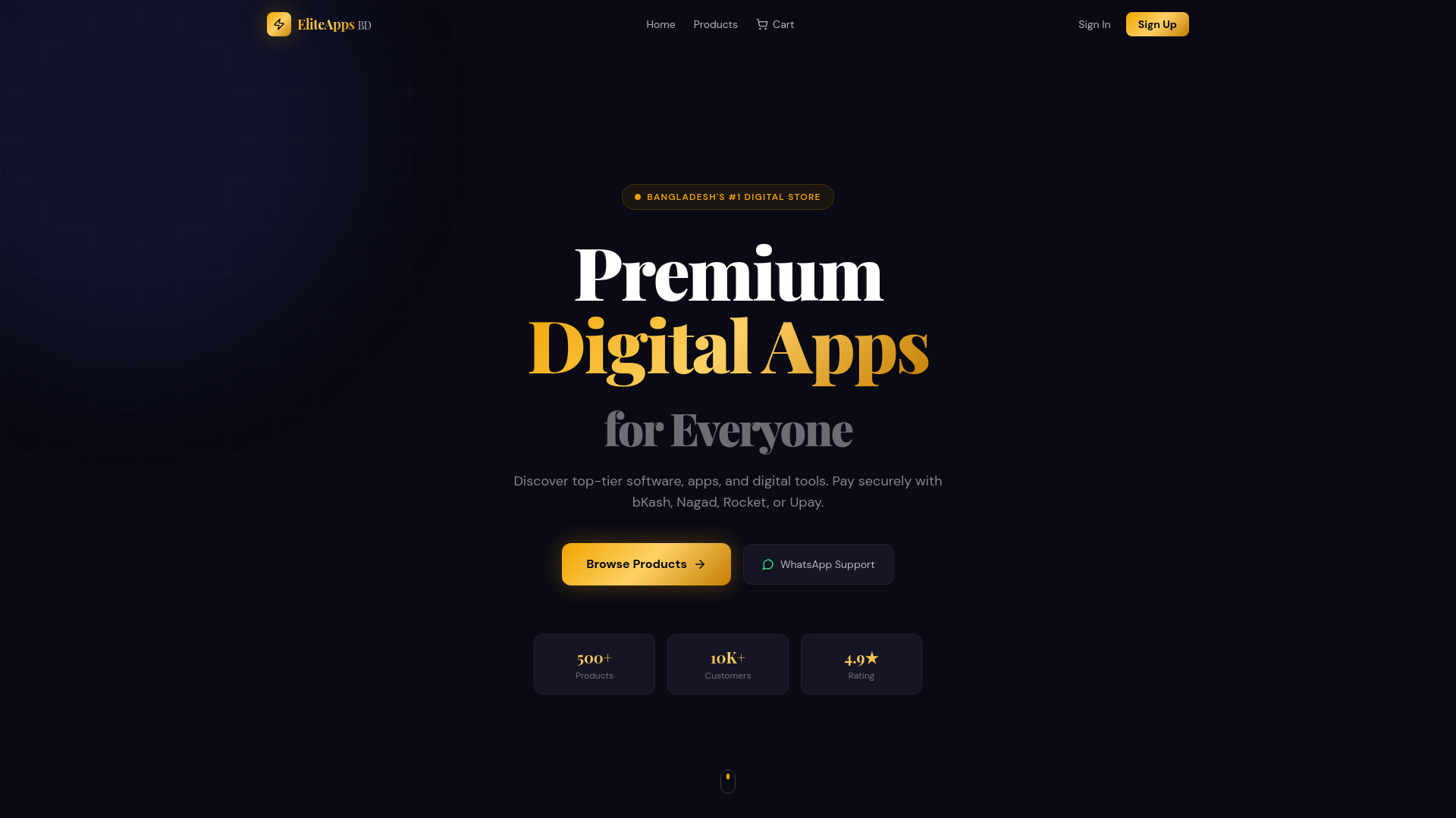 website screenshot of https://eliteappsbd.pages.dev/