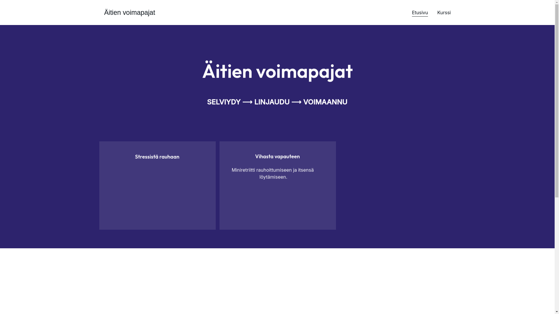 website screenshot of https://voimapajat.fi/