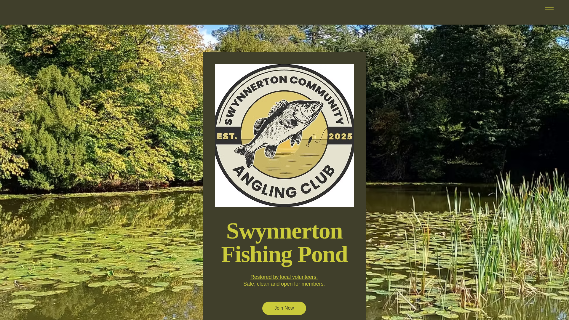 website screenshot of https://swynnertoncommunityanglingclub.co.uk/