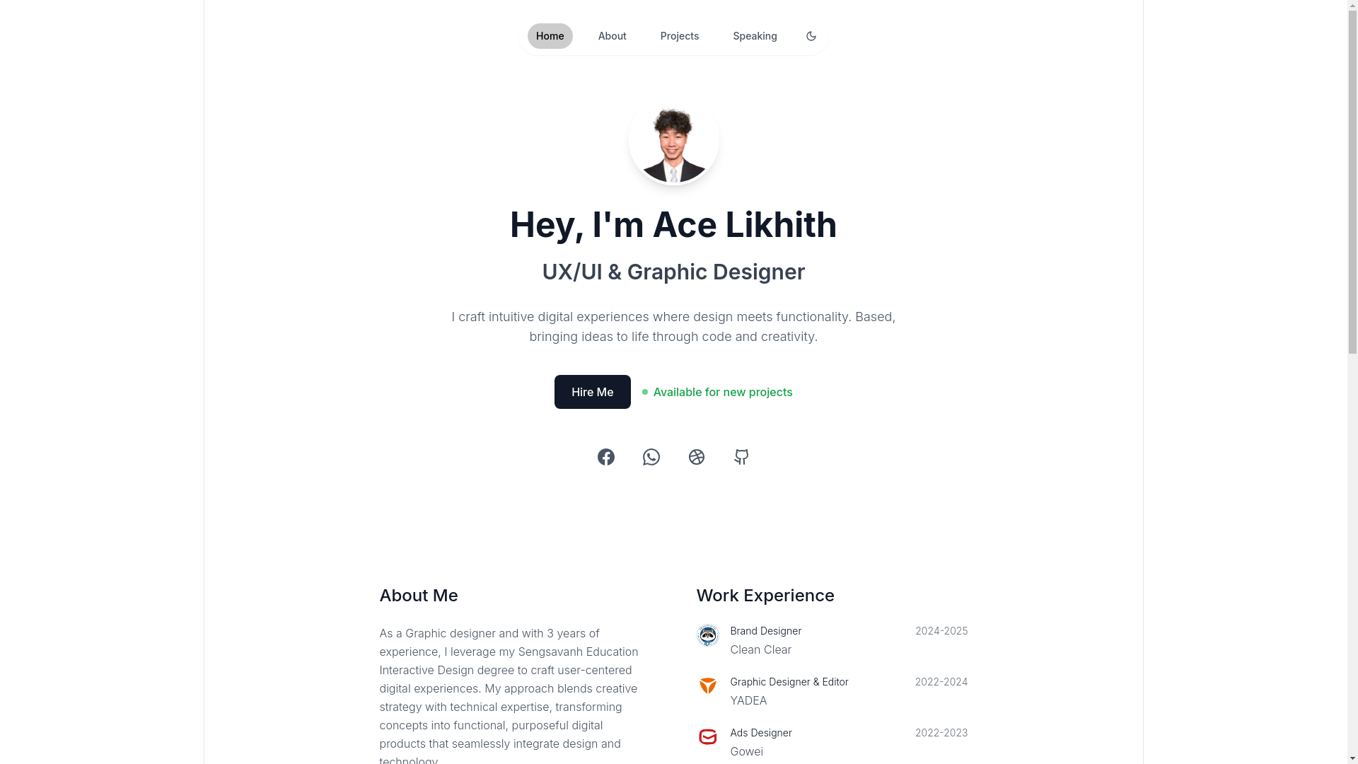website screenshot of https://acecv.site/