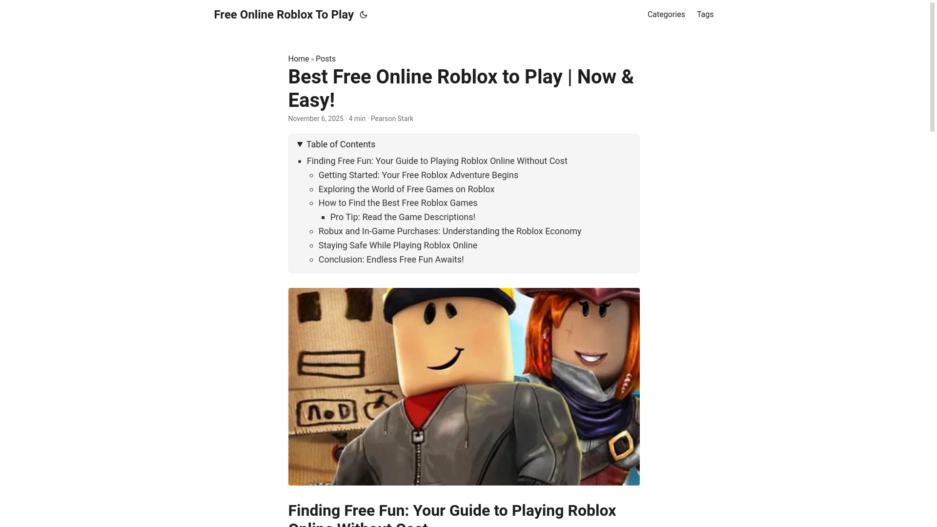 website screenshot of https://free-online-roblox-to-play.pages.dev/