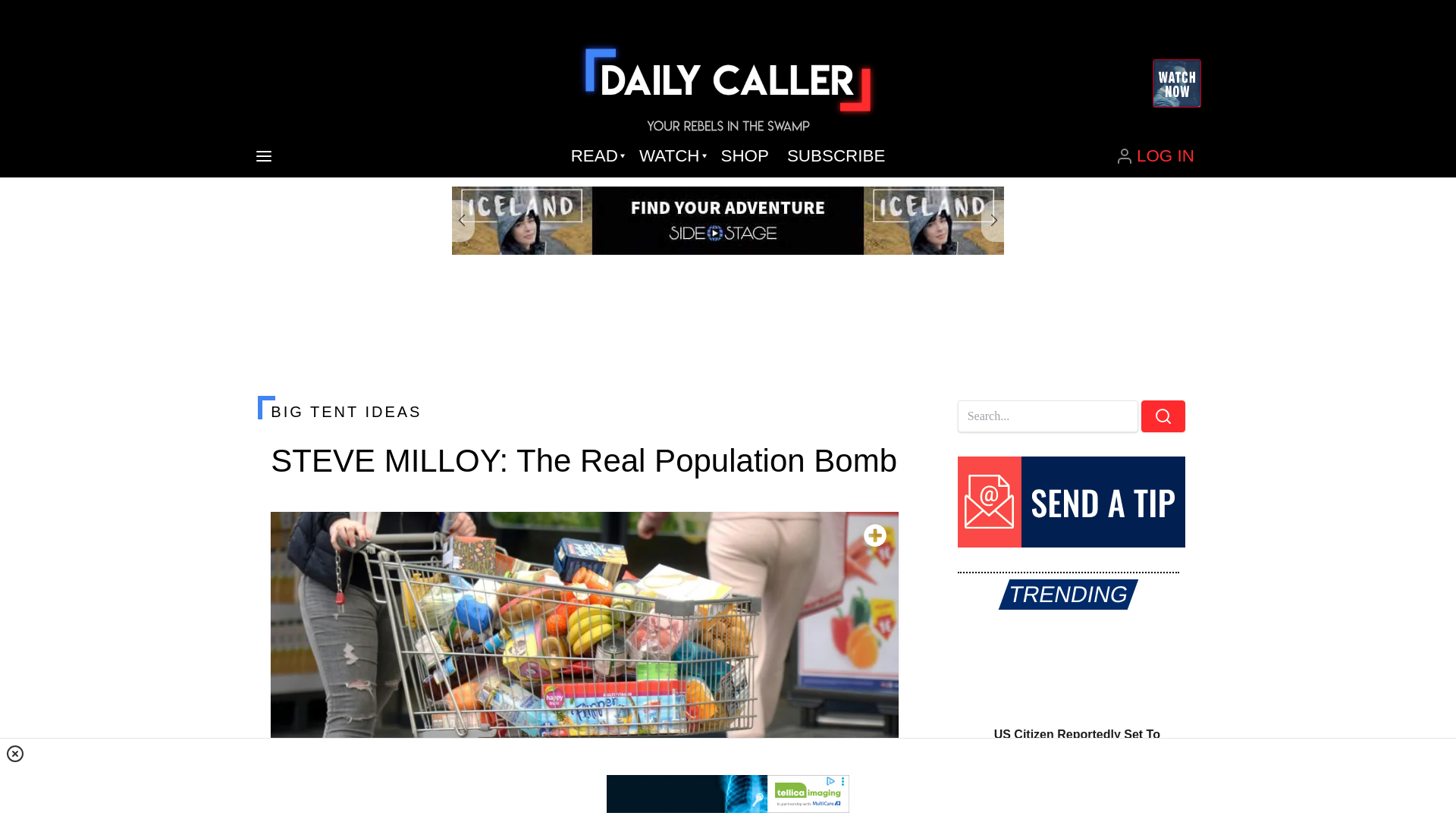 website screenshot of https://dailycaller.com/2026/03/22/opinion-the-real-population-bomb-steve-milloy/