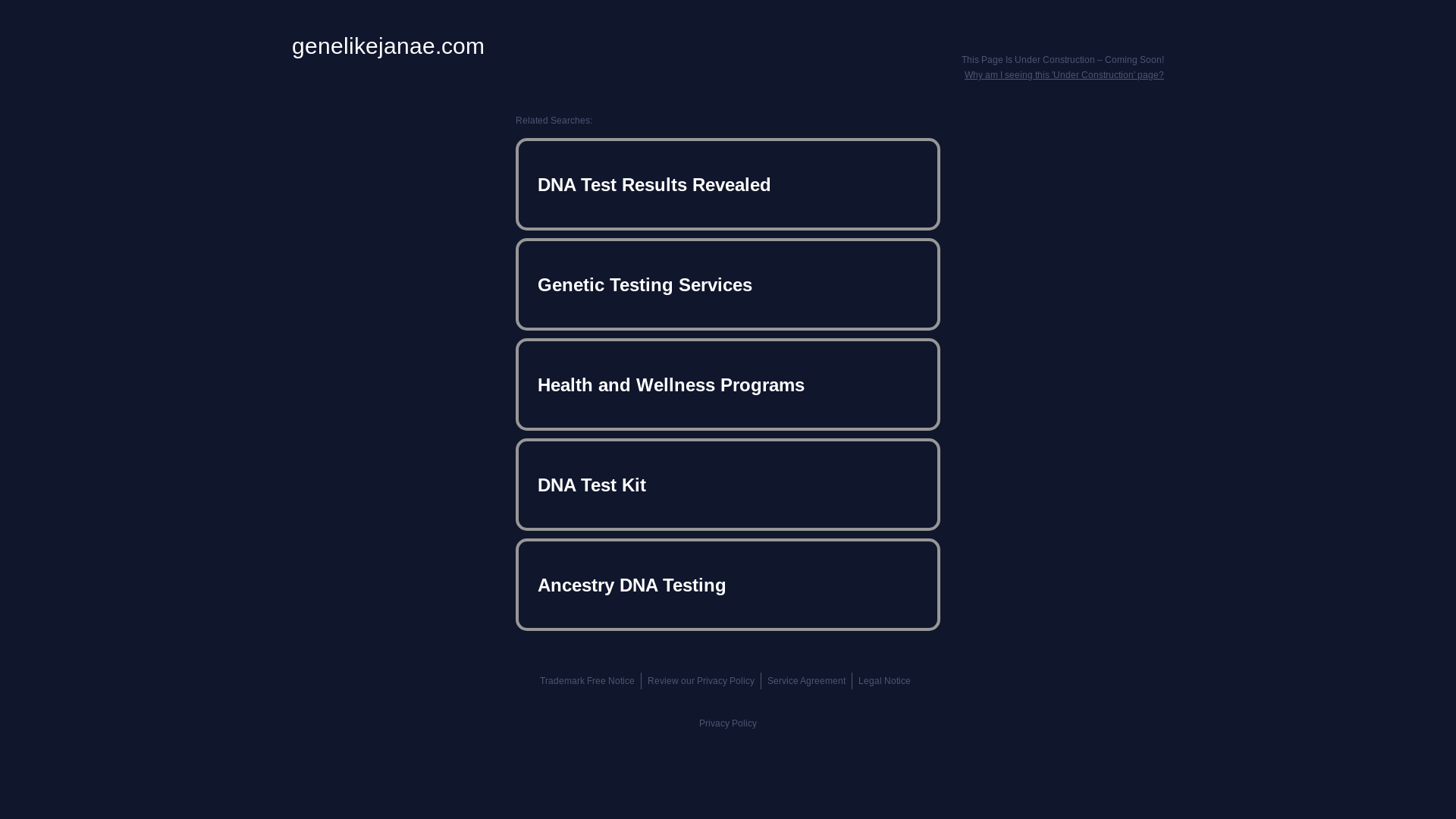 website screenshot of https://genelikejanae.com/