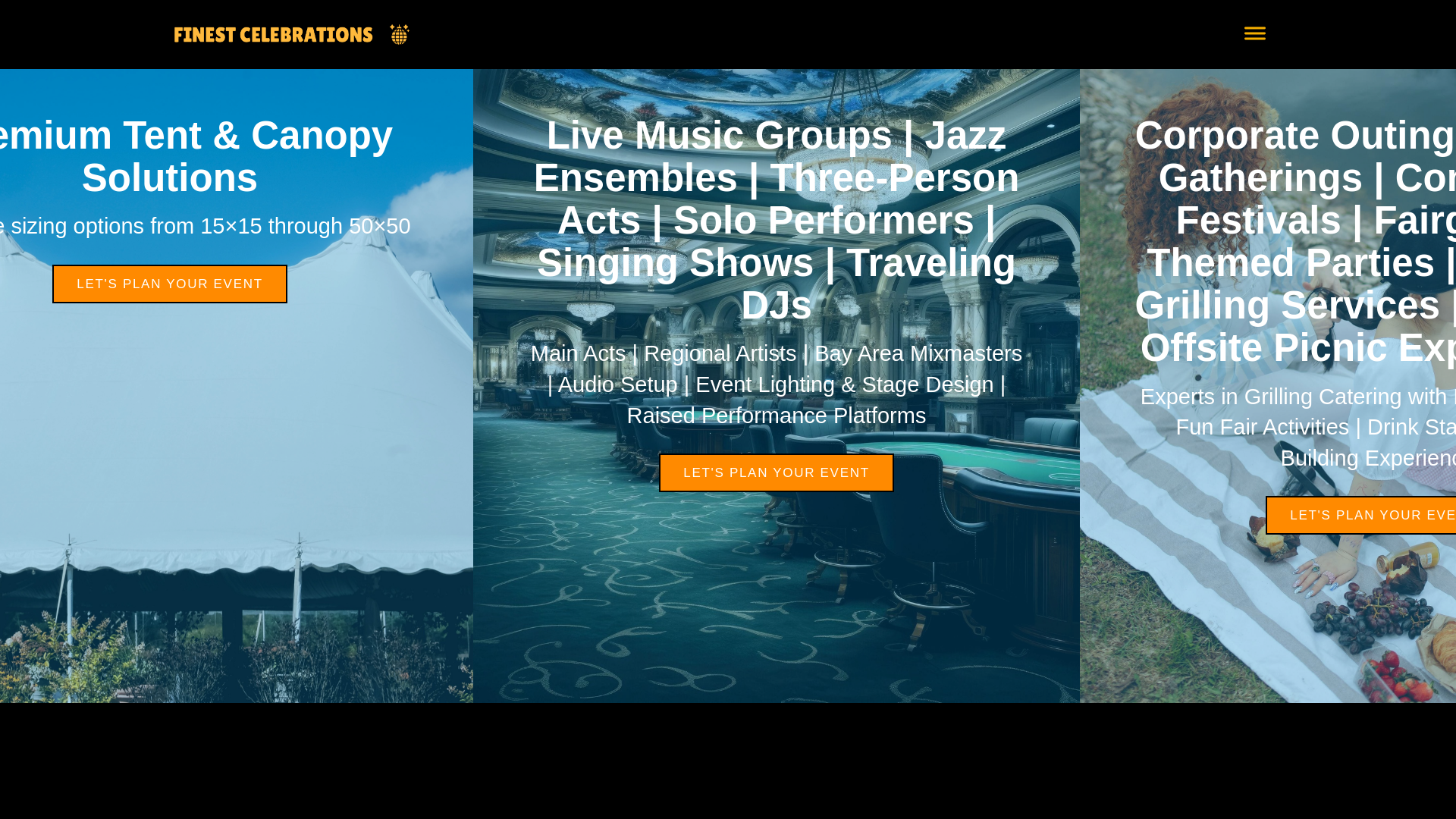 website screenshot of https://finestcelebrations.xyz