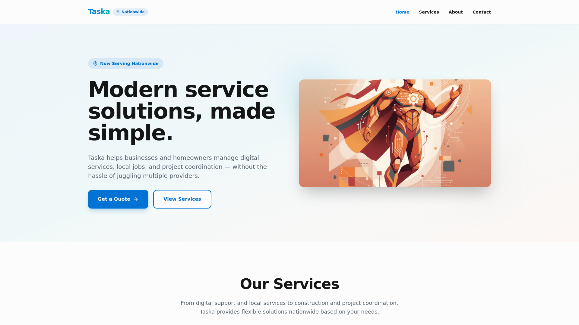 website screenshot of https://taska.social