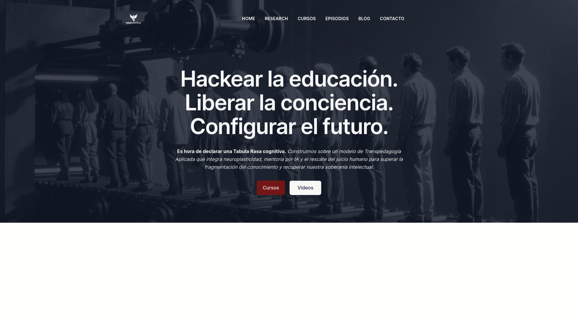 website screenshot of https://nooventus.com/