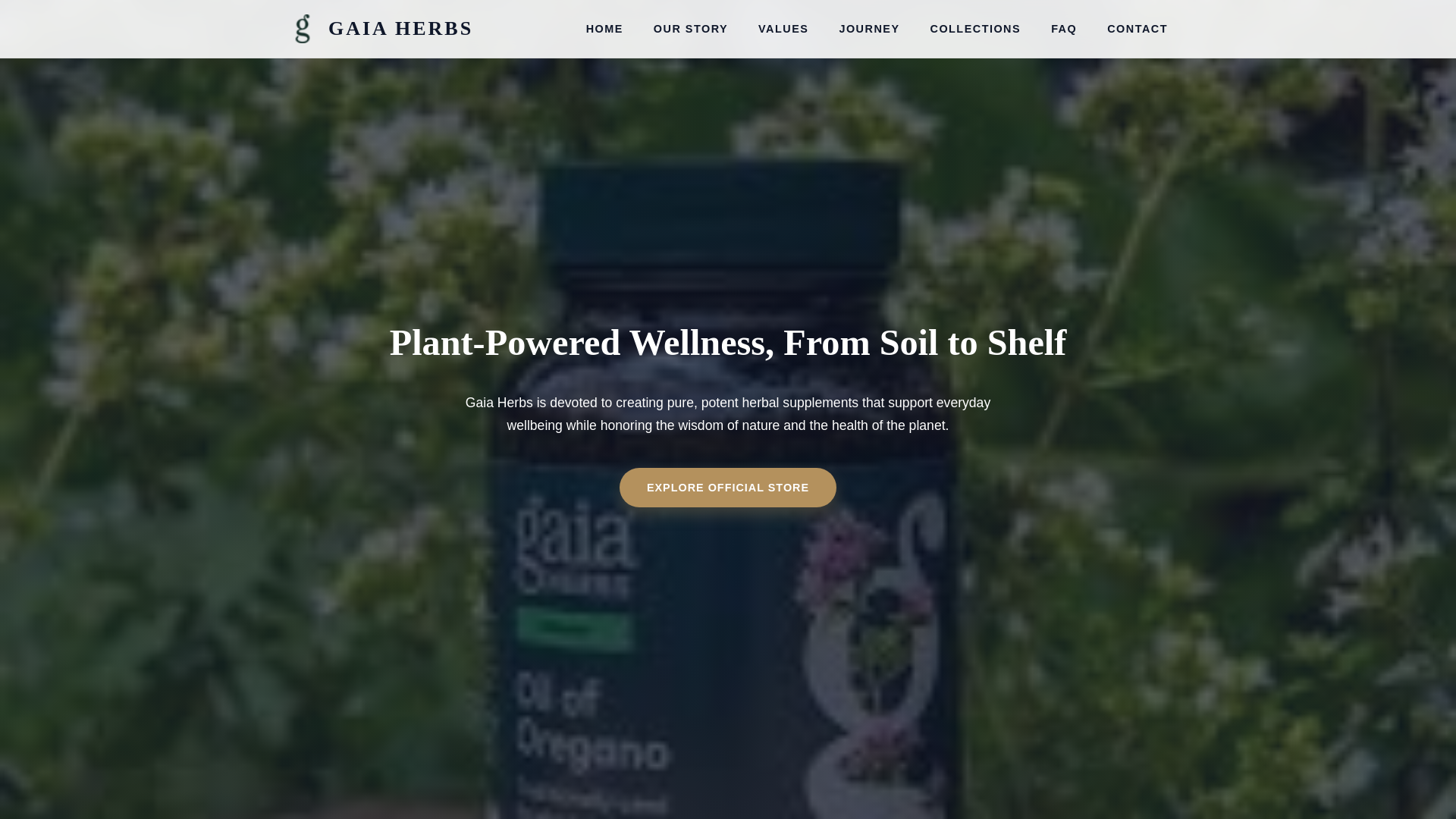 website screenshot of https://gaiaherbscom.com/