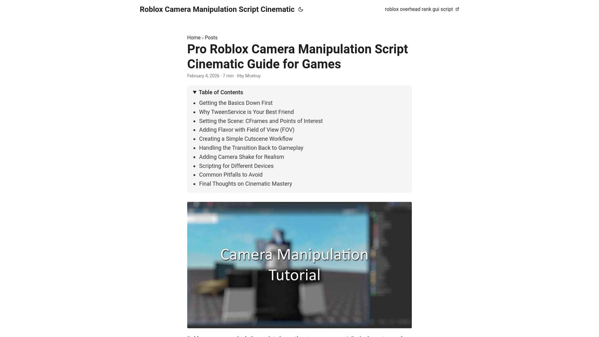 website screenshot of https://robloxcameramanipulationscriptcinematic.pages.dev/