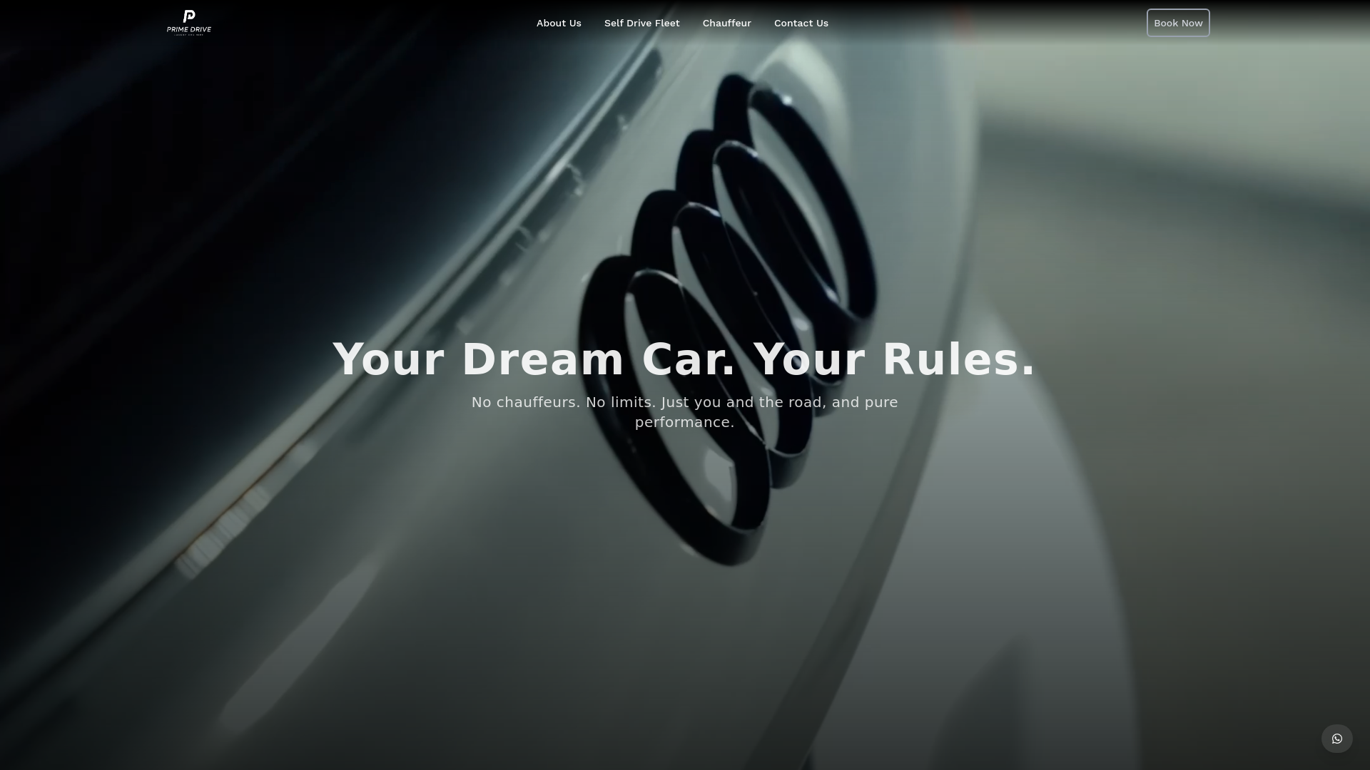 website screenshot of https://primedriveluxury.com/