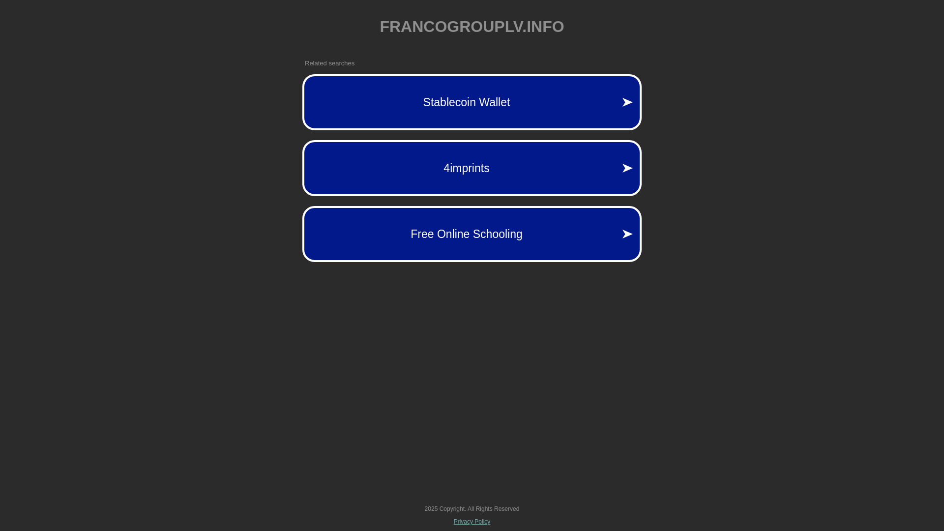 website screenshot of https://francogrouplv.info/