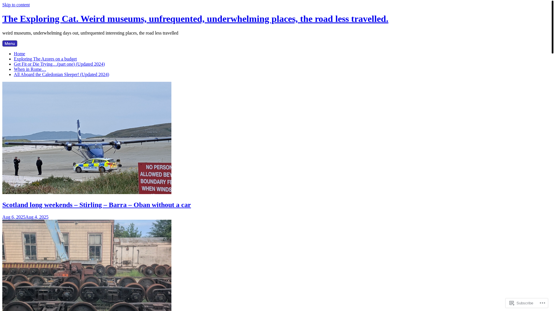 website screenshot of https://theexploringcat.org/