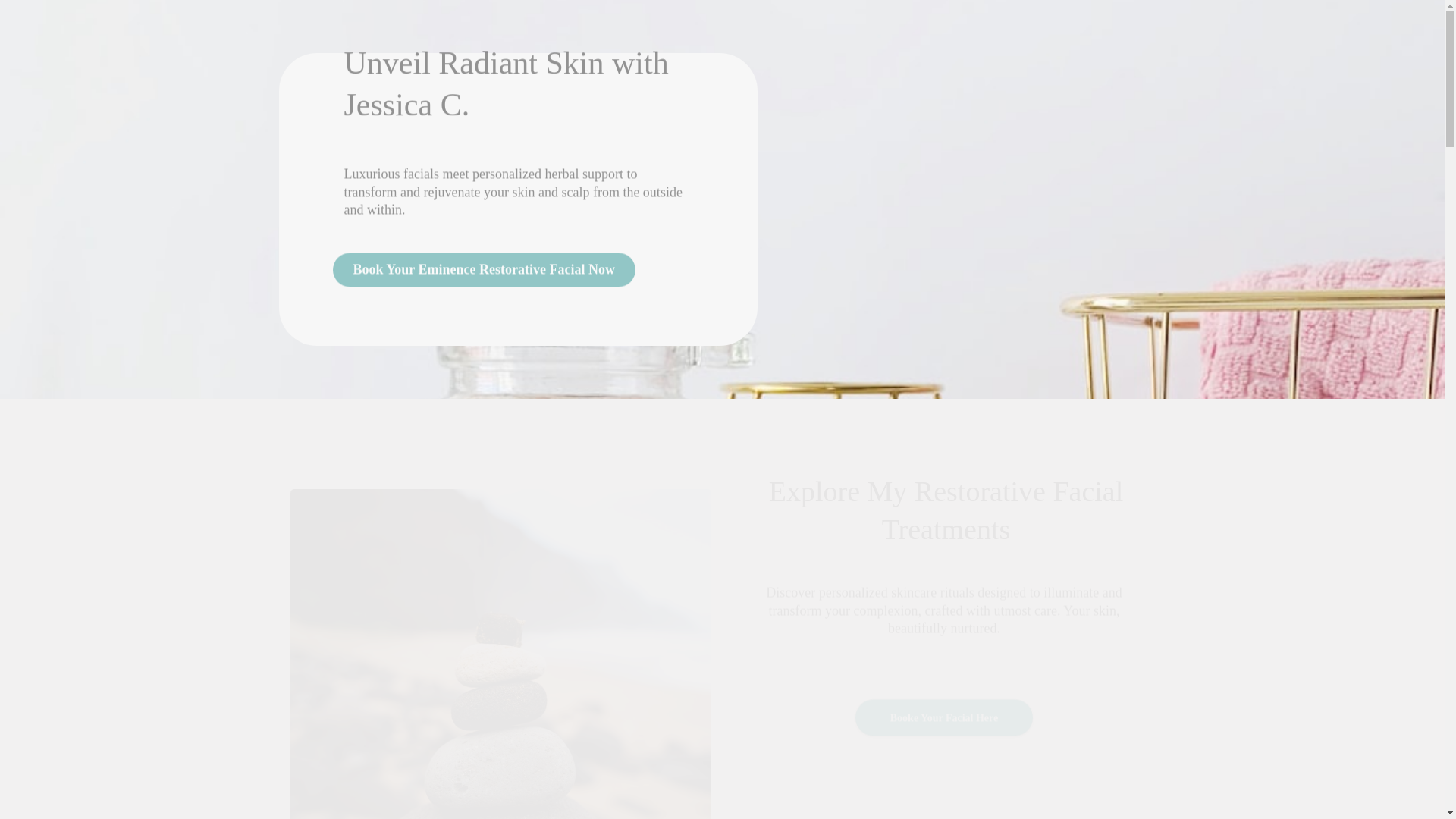 website screenshot of https://jessicareflects.beauty/