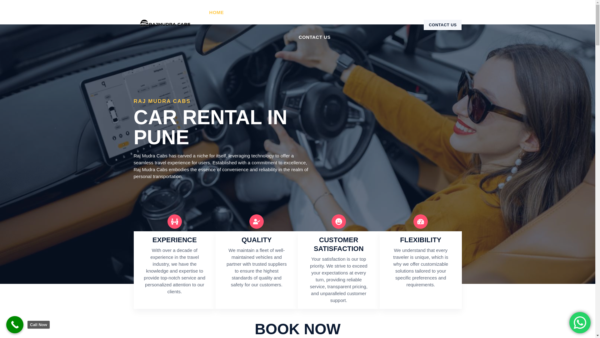 website screenshot of https://rajmudracabs.shop/