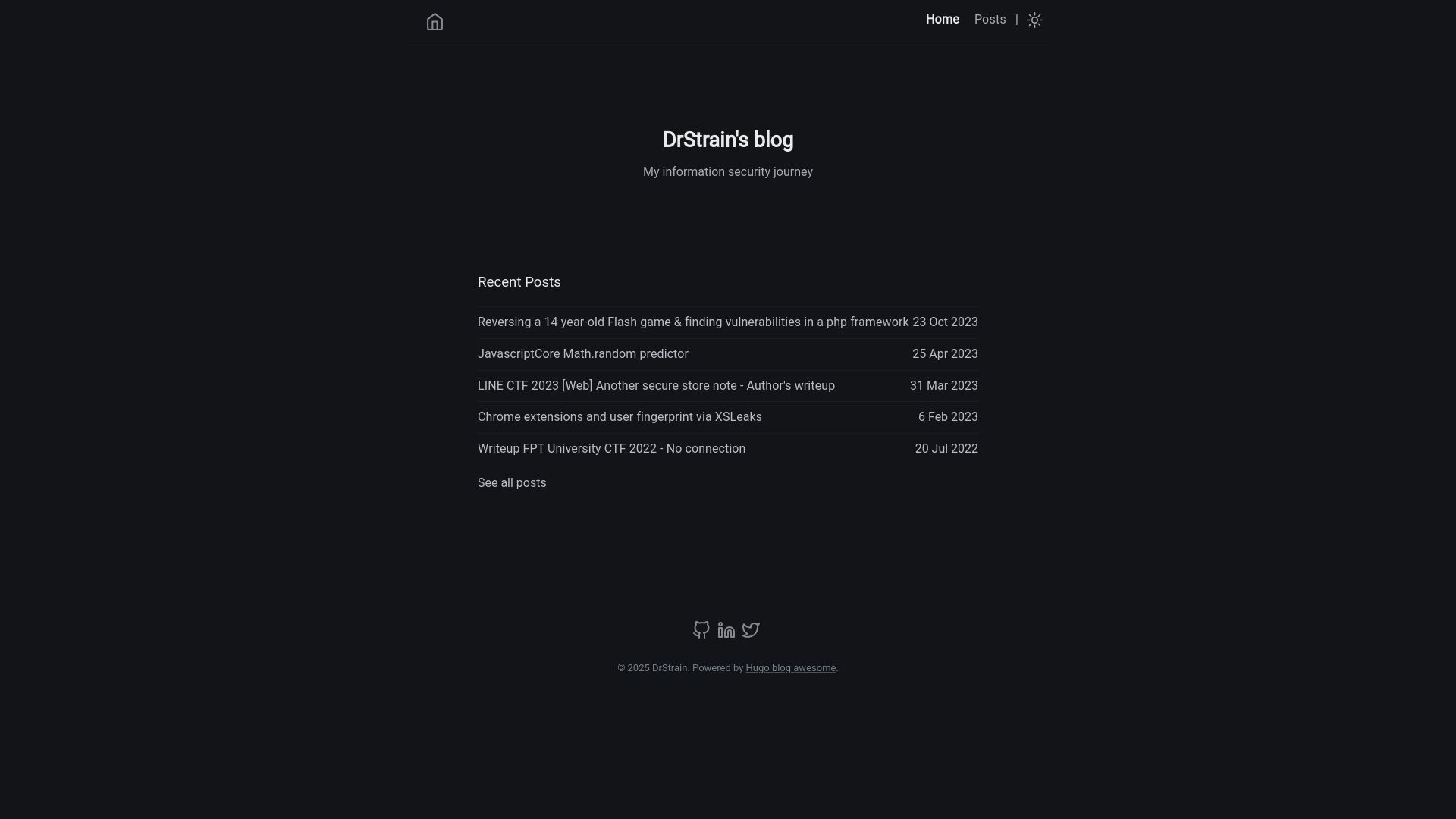 website screenshot of https://drstrain-blog.pages.dev/