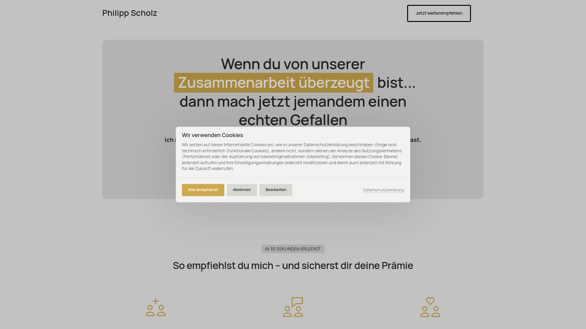 website screenshot of https://empfehlung-scholz.de/