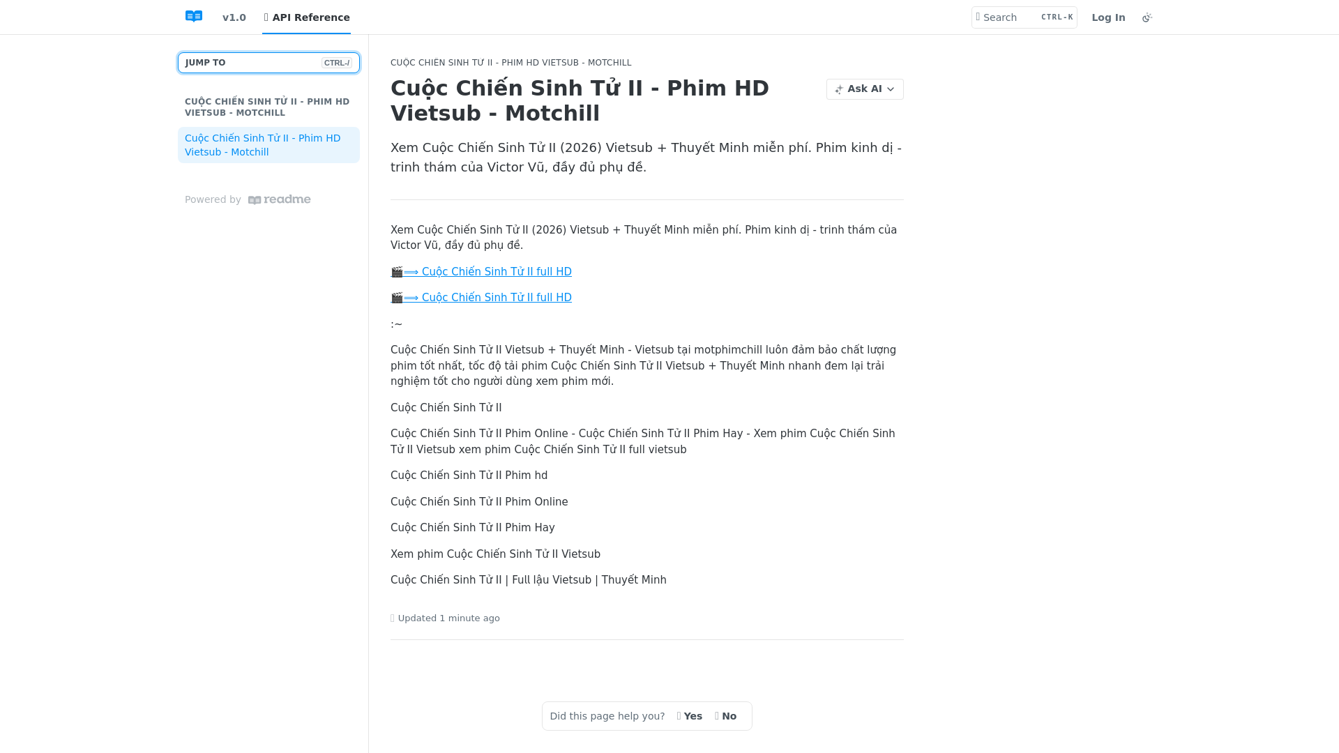 website screenshot of https://cuocchiensinhtuii.readme.io/reference/cuocchiensinhtuiiphim