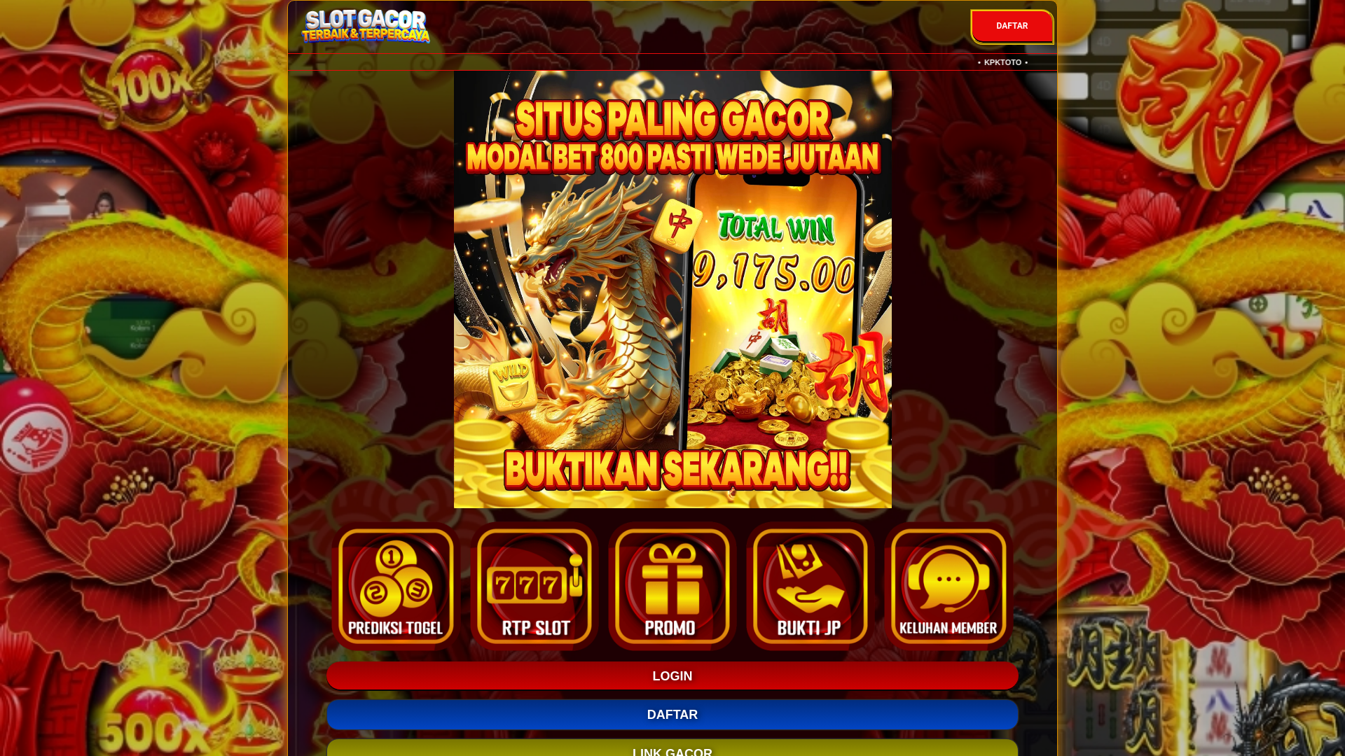 website screenshot of https://daftarr-kpktoto.pages.dev/