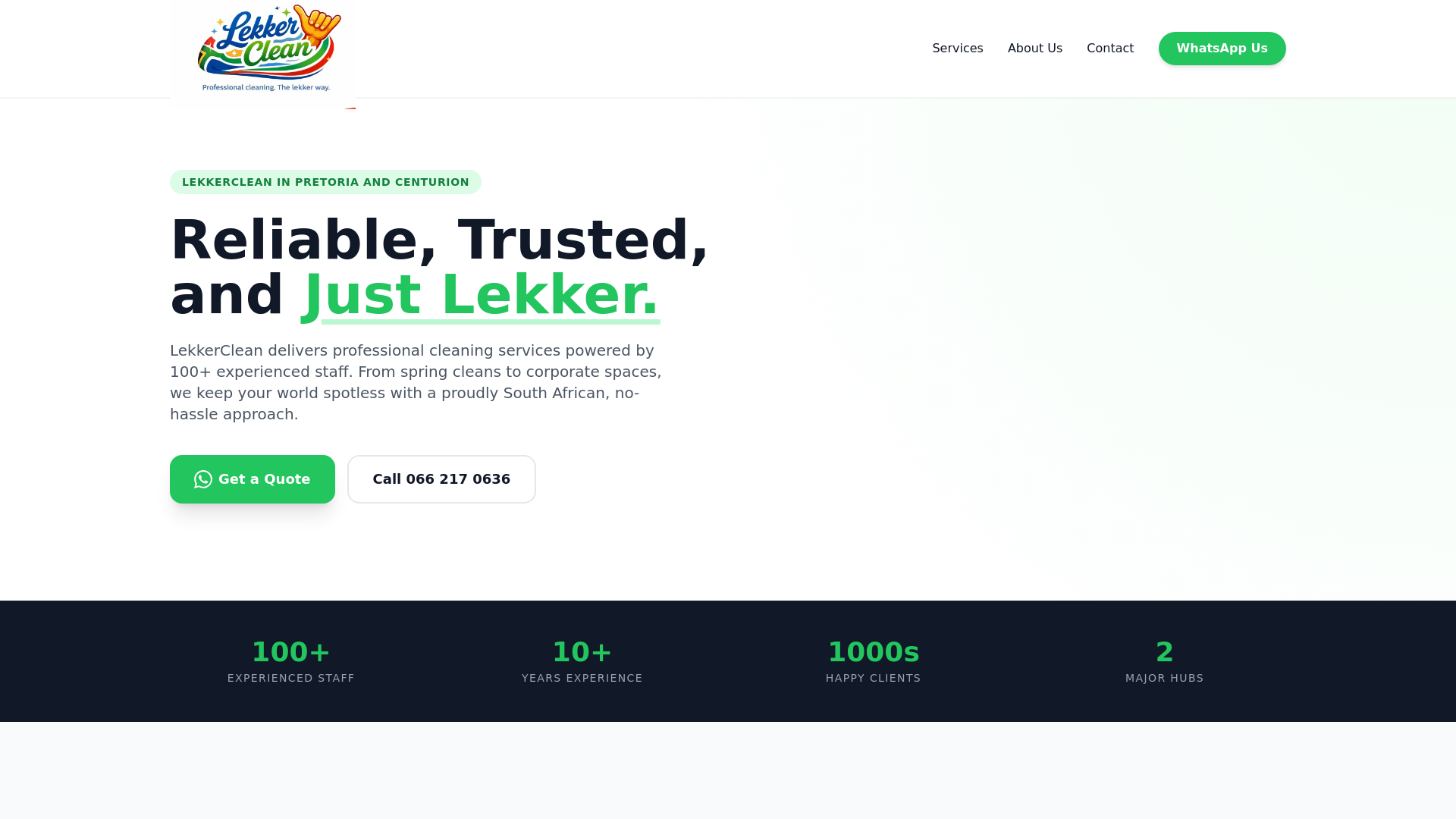 website screenshot of https://wbw-lekkerclean-com.pages.dev/