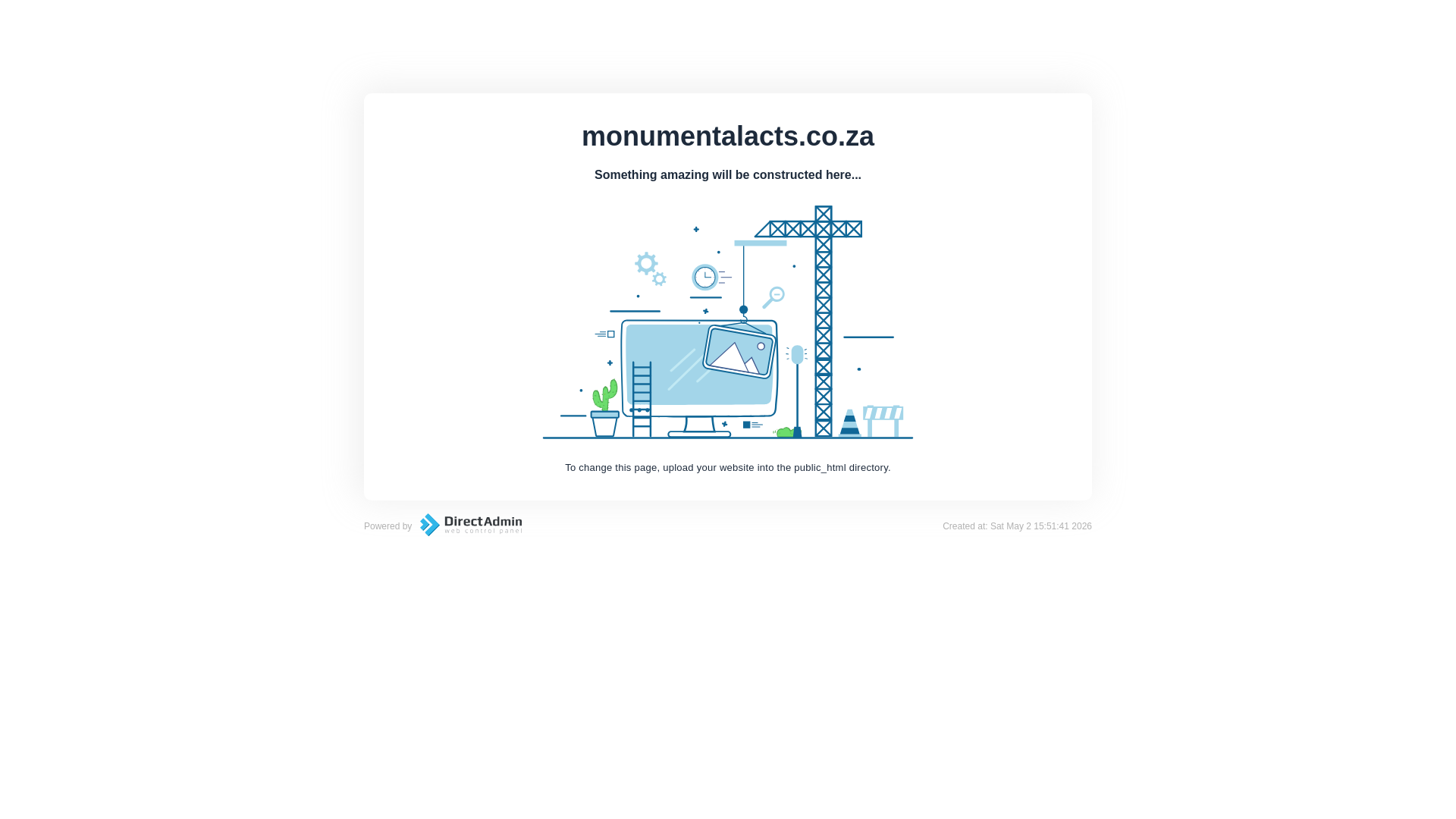 website screenshot of https://monumentalacts.co.za/
