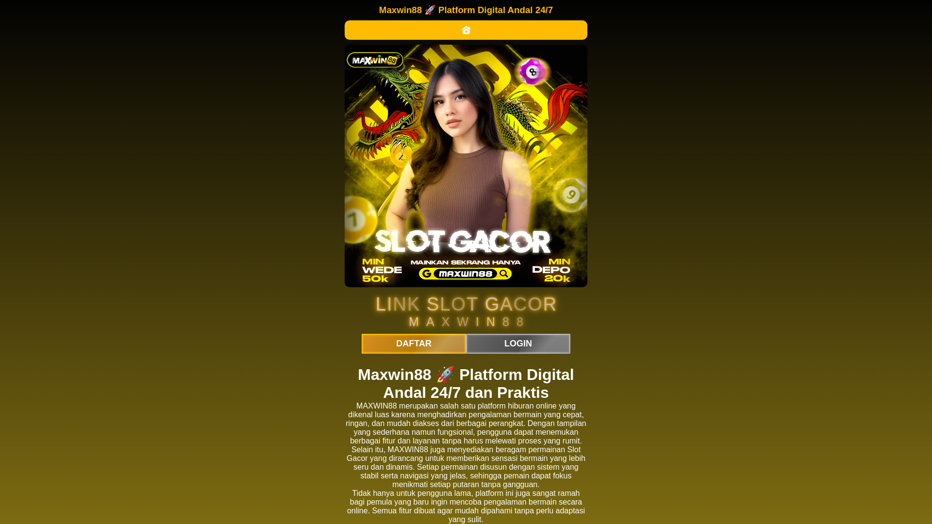 website screenshot of https://lapak-maxwin.pages.dev/