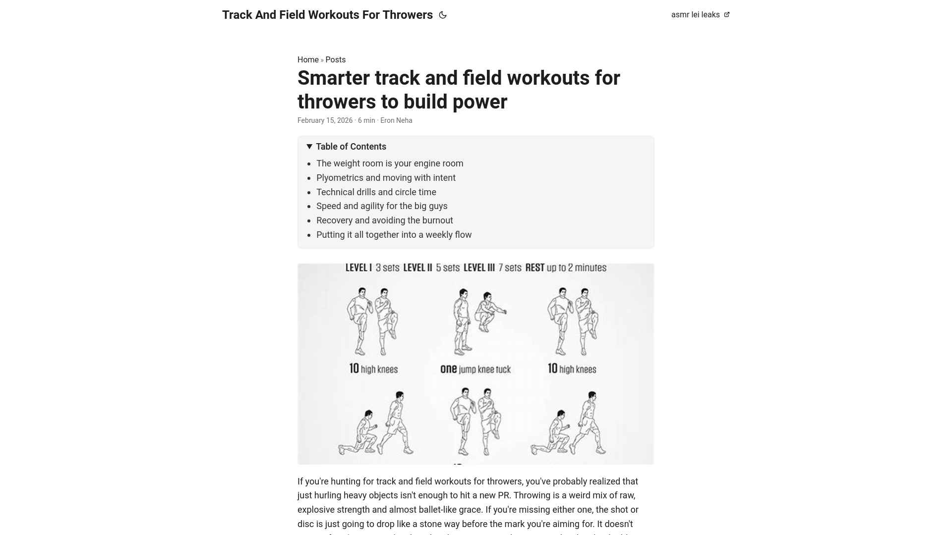 website screenshot of https://track-and-field-workouts-for-throwers.pages.dev/