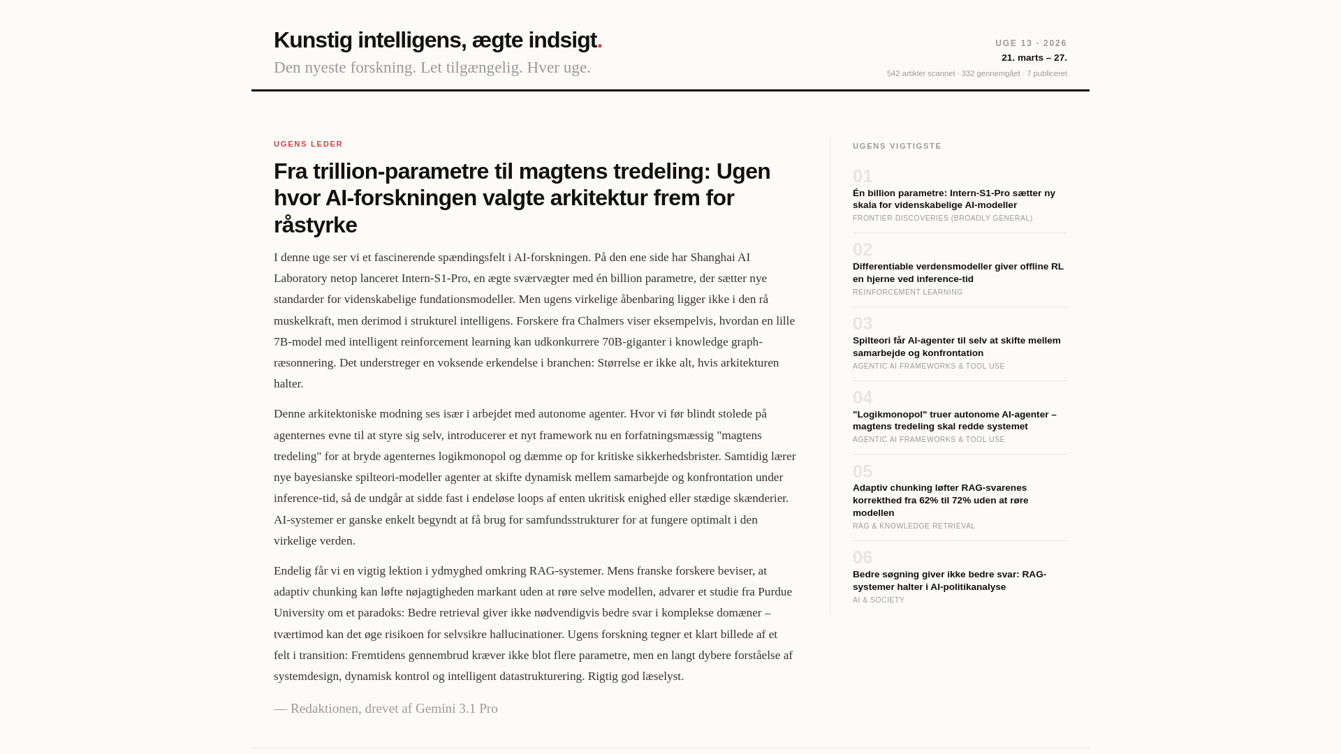 website screenshot of https://ai-update.dk