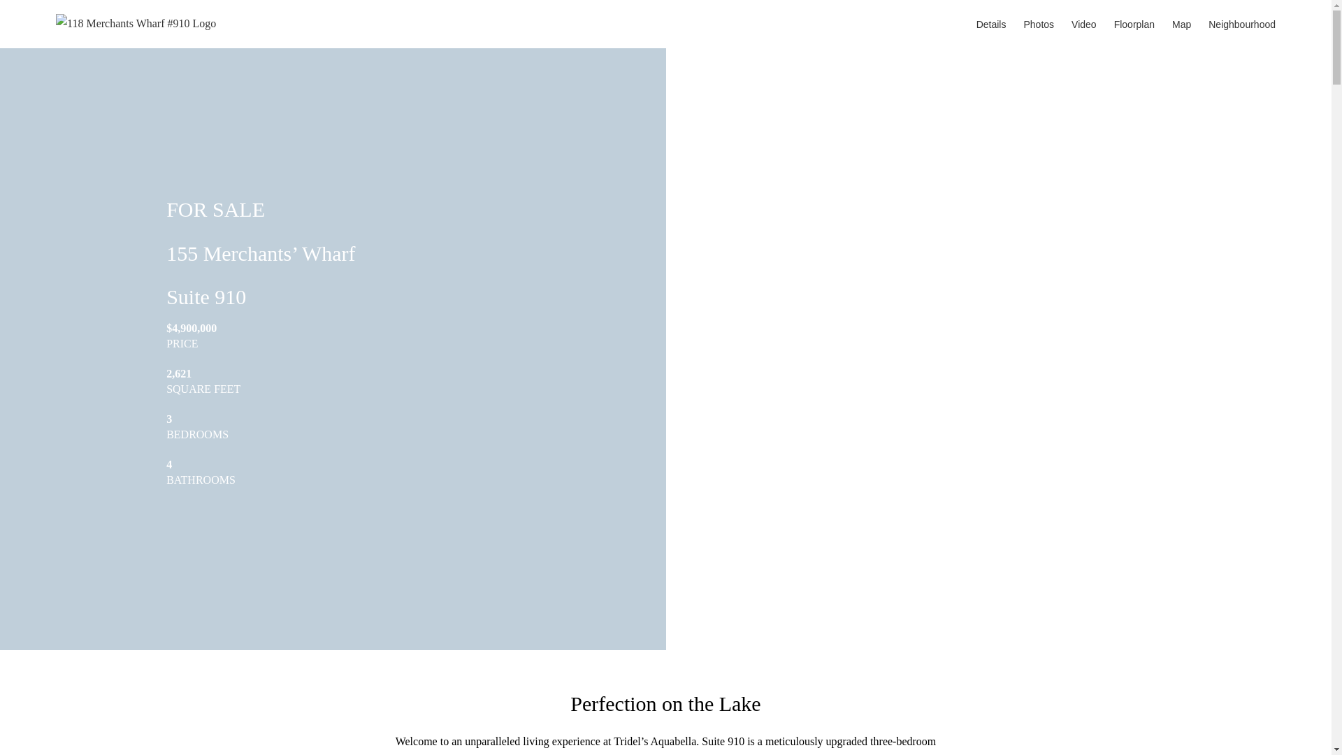 website screenshot of https://118merchantswharf-910.com/