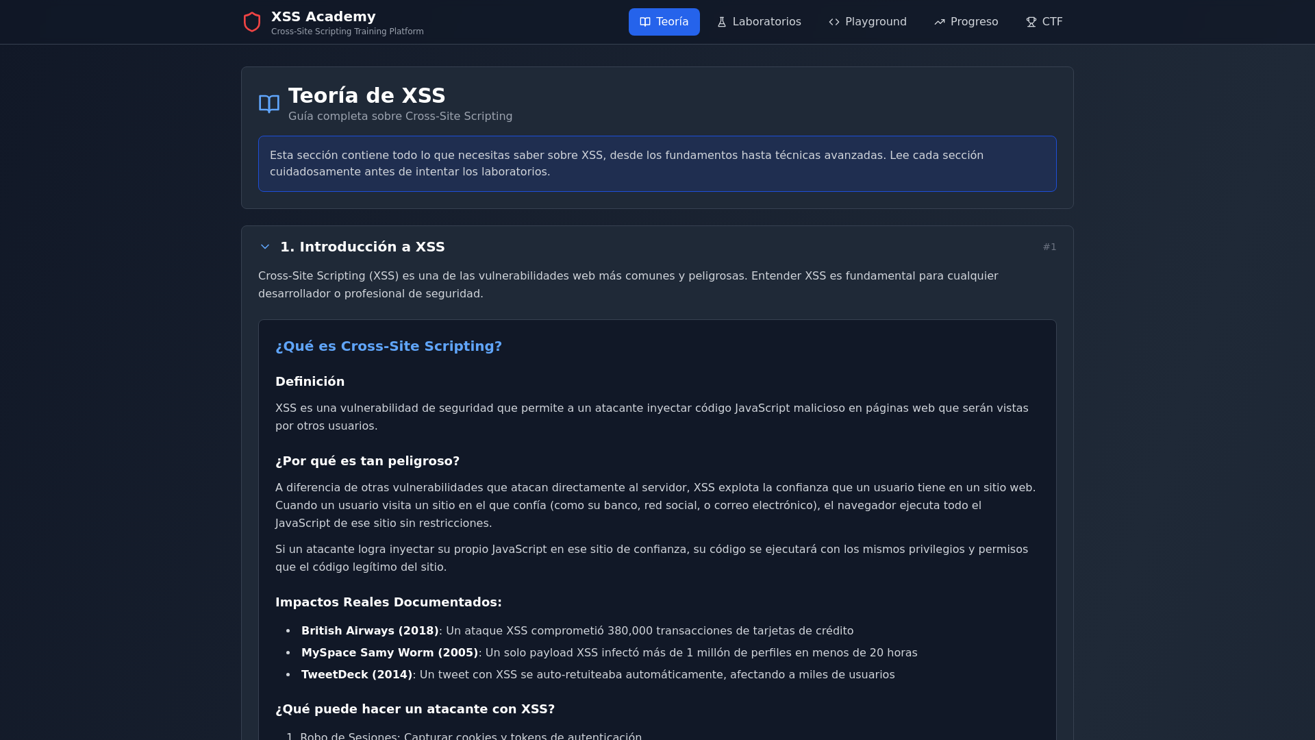 website screenshot of https://xss-academy.pages.dev/