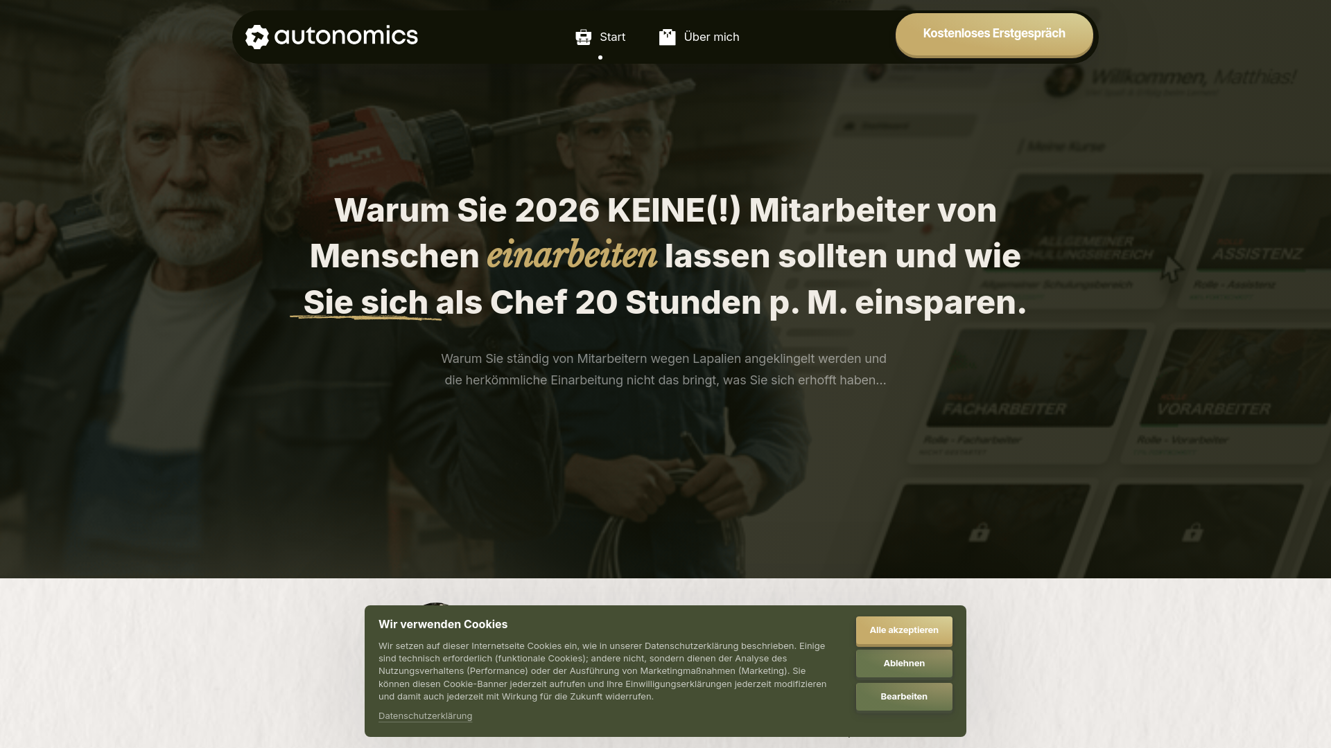 website screenshot of https://mitarbeiter-management.de