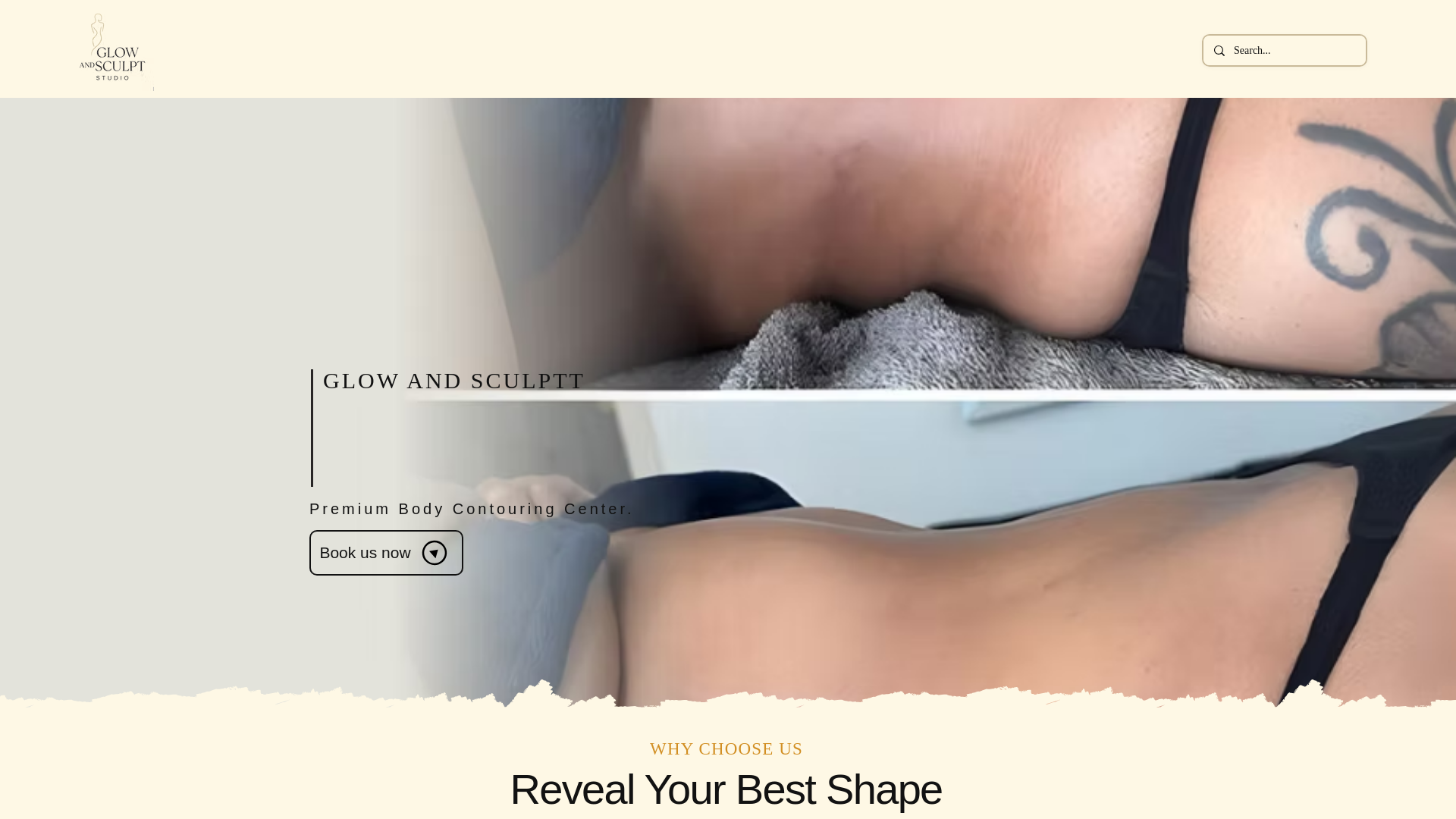 website screenshot of https://glowandsculpttstudio.co.uk