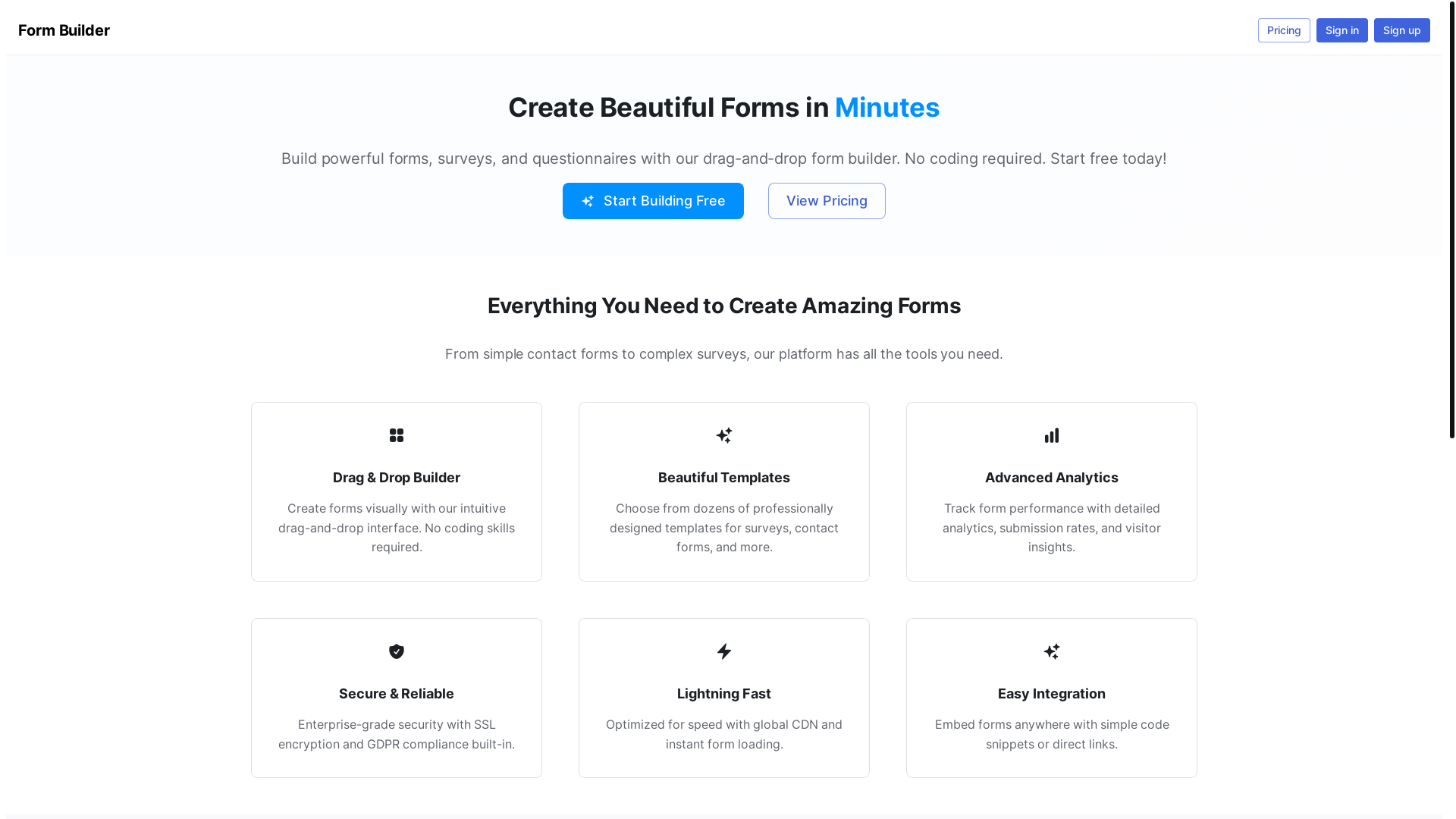 website screenshot of https://formscrafter.com/