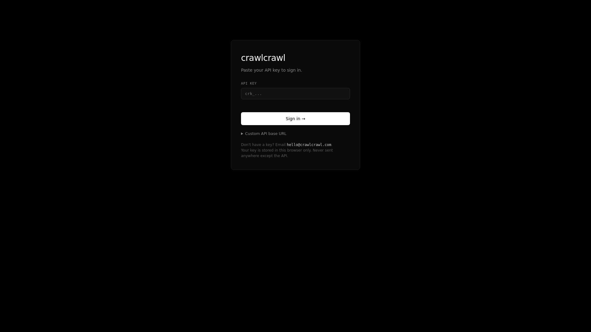 website screenshot of https://crawlcrawl-dashboard.pages.dev/