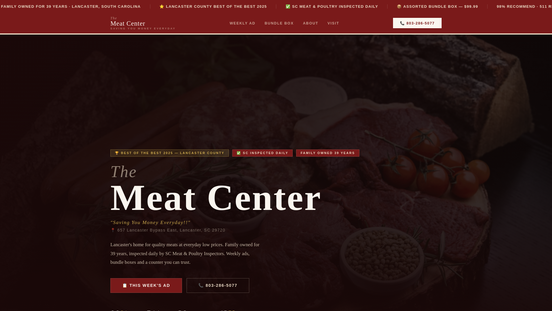 website screenshot of https://themeatcenter.pages.dev/