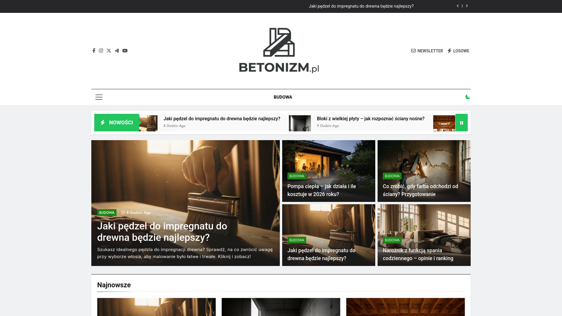 website screenshot of https://betonizm.pl