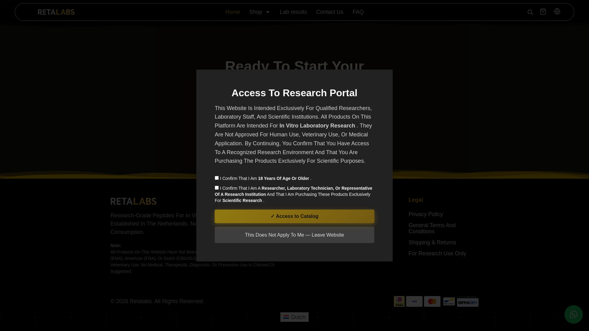 website screenshot of https://retalabs.se/