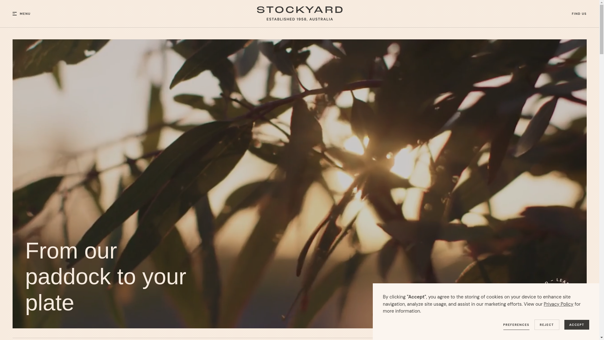 website screenshot of https://stockyard-beef.com/