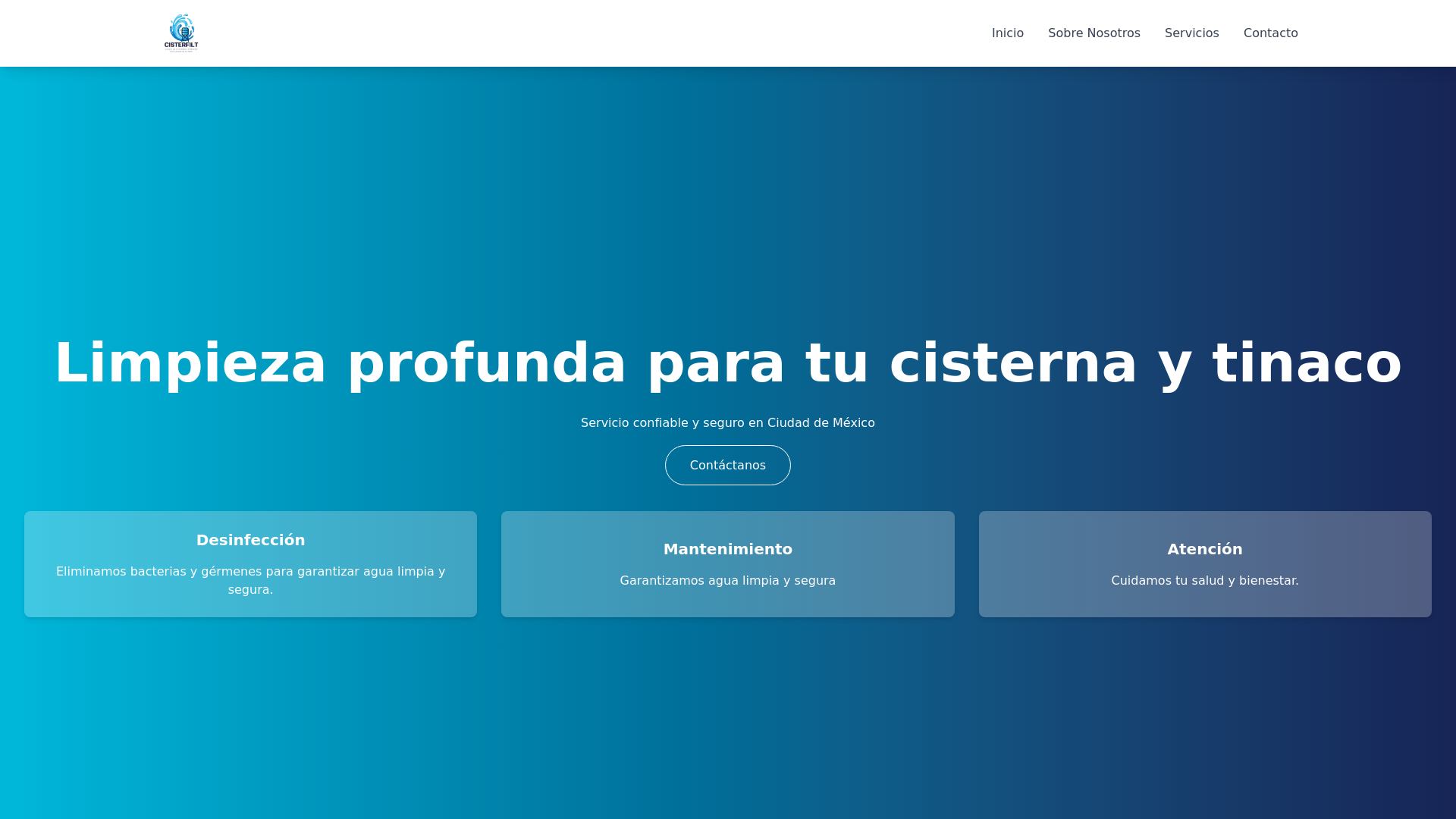 website screenshot of https://cisterfilt.com/