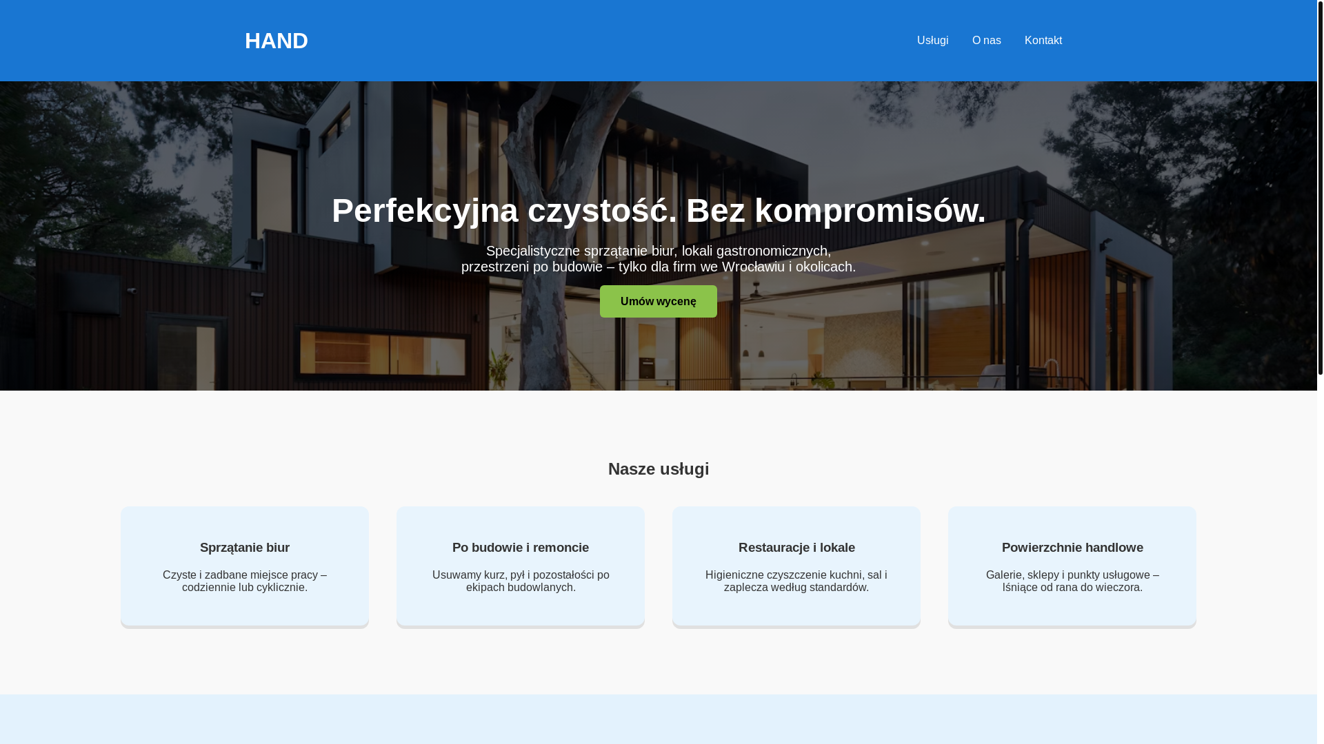 website screenshot of https://handwroclaw.pl/