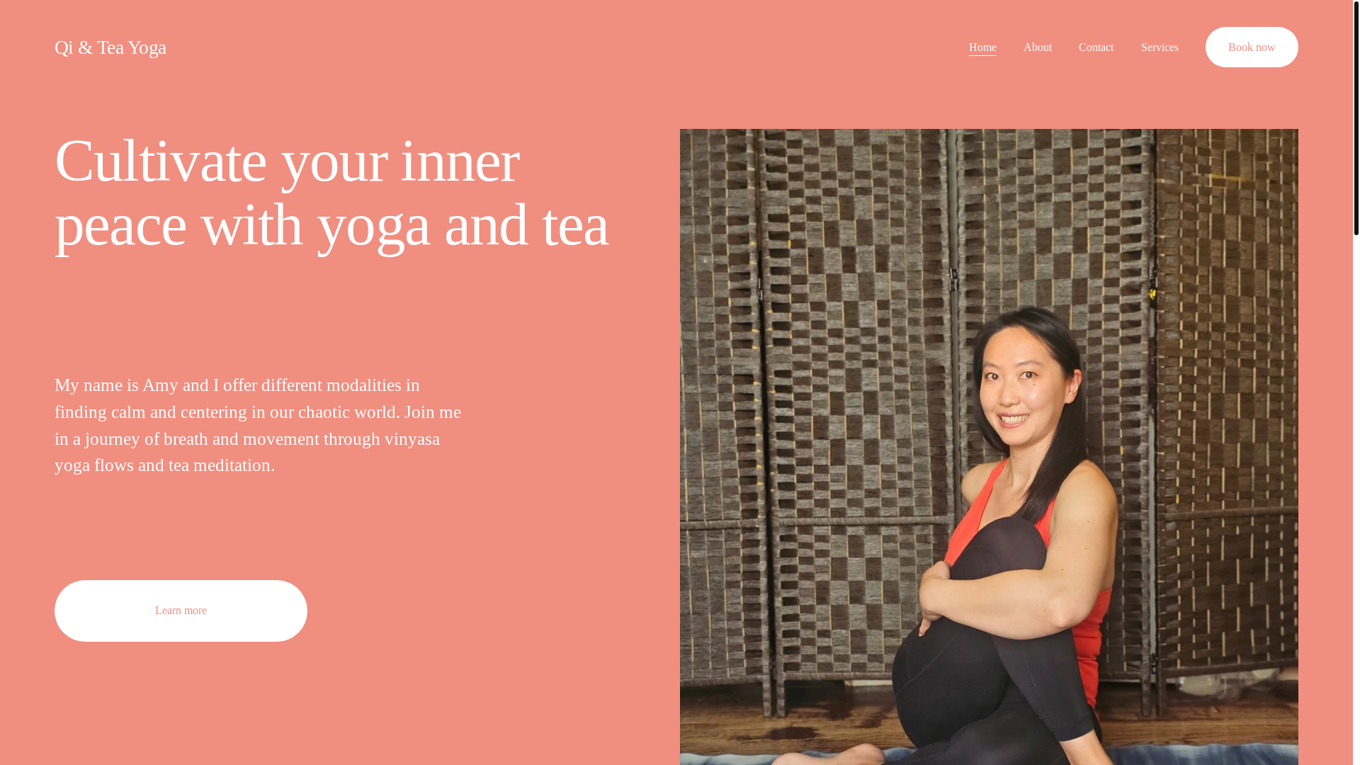 website screenshot of https://qiandteayoga.com/