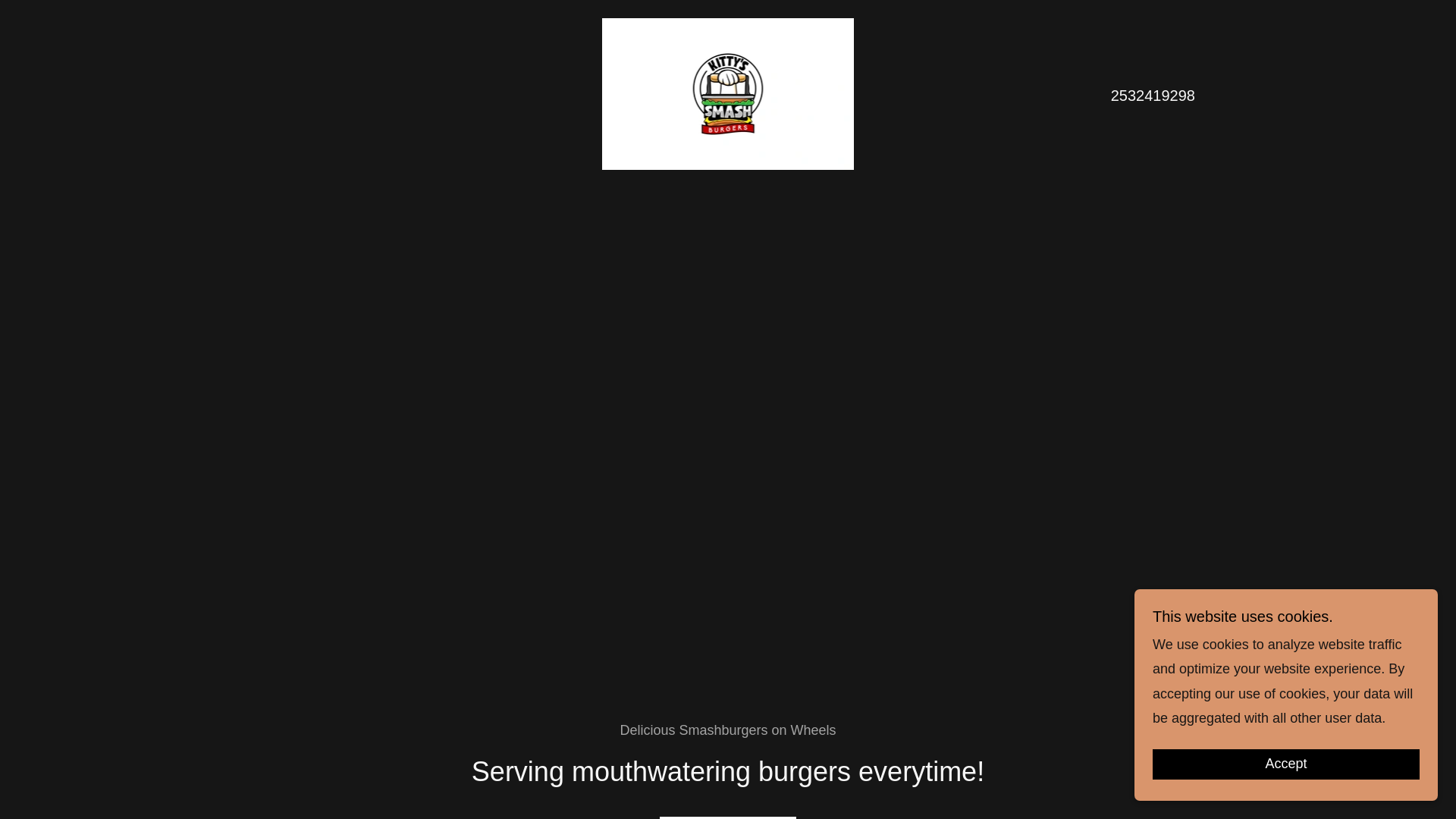 website screenshot of https://kittysmashburgers.com/
