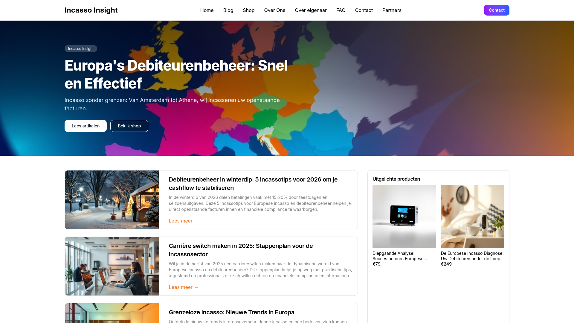 website screenshot of https://europeseincassoservice-online.pages.dev/