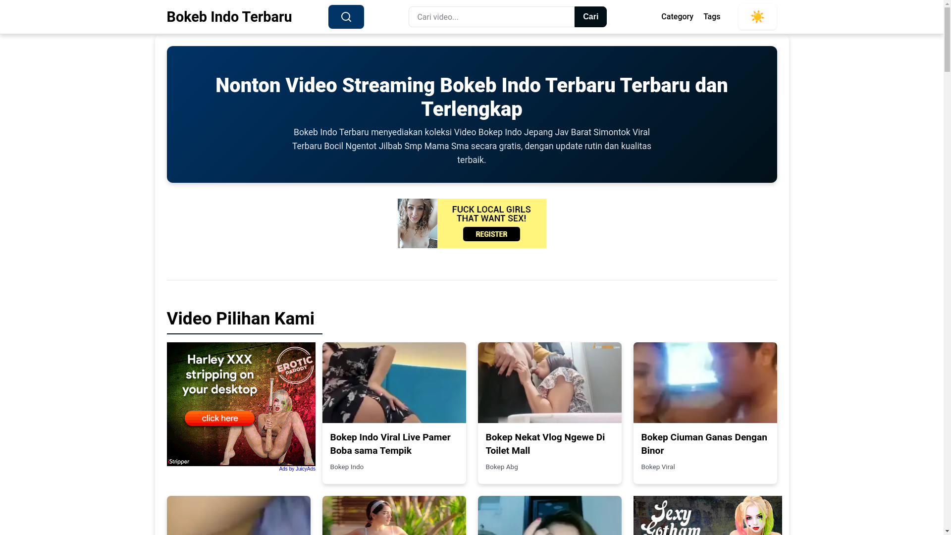 website screenshot of https://bokebindoterbaru.pages.dev/